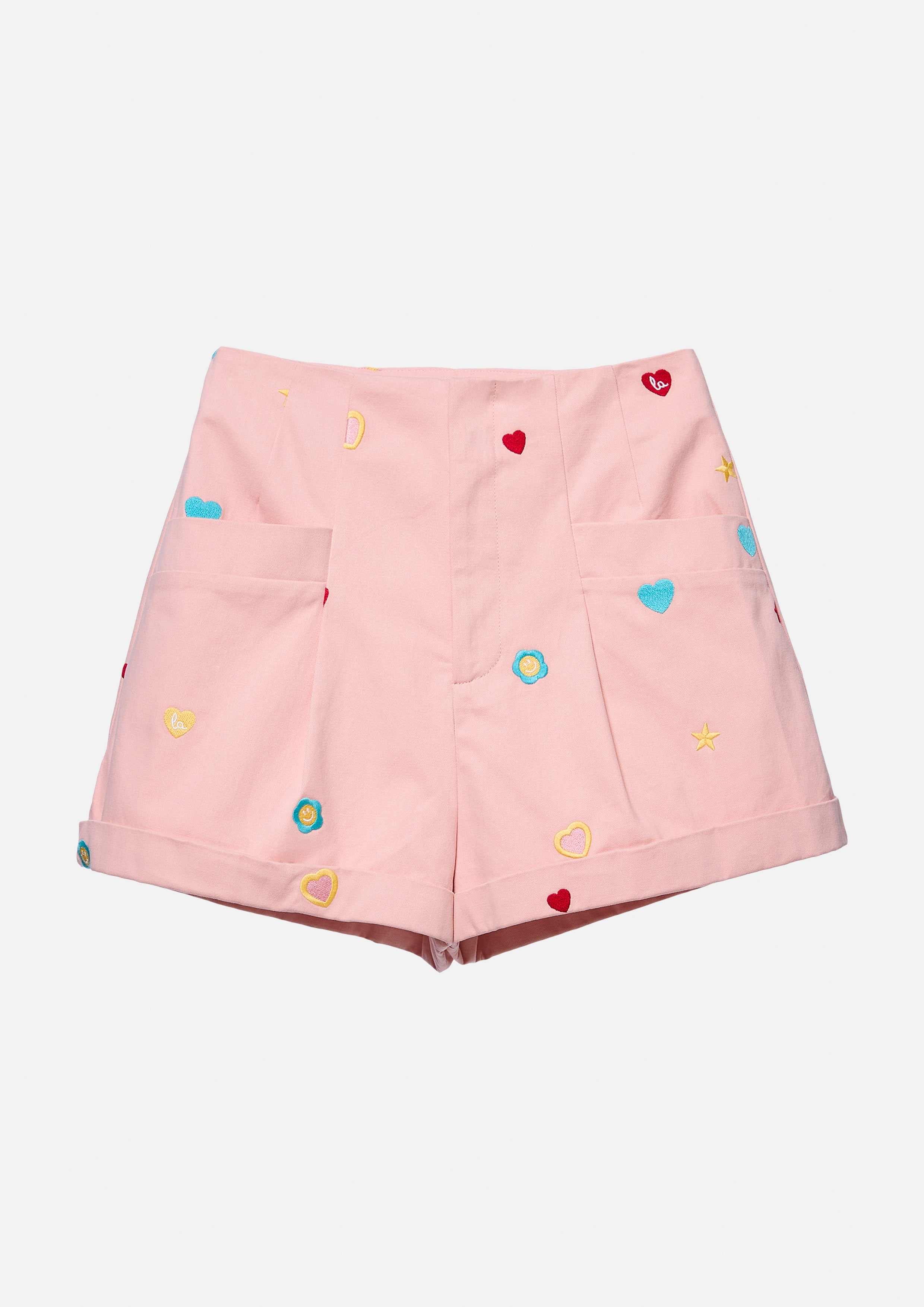 กางเกงขาสั้นเอวสูงปักลาย คอลเลกชัน Like a Virgin