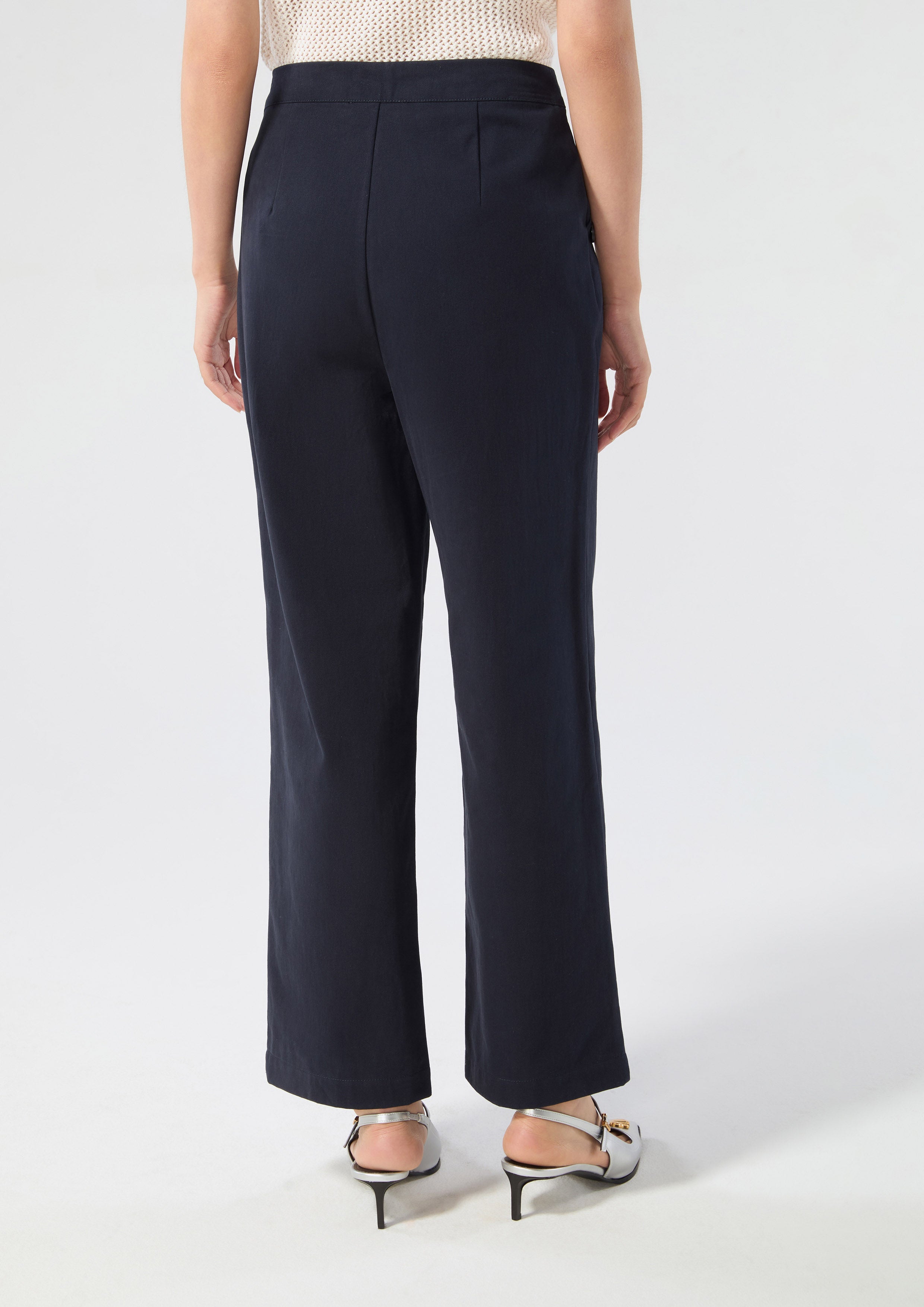 กางเกงขายาวเอวสูงปักลาย คอลเลกชัน Cruise to the Full Bloom