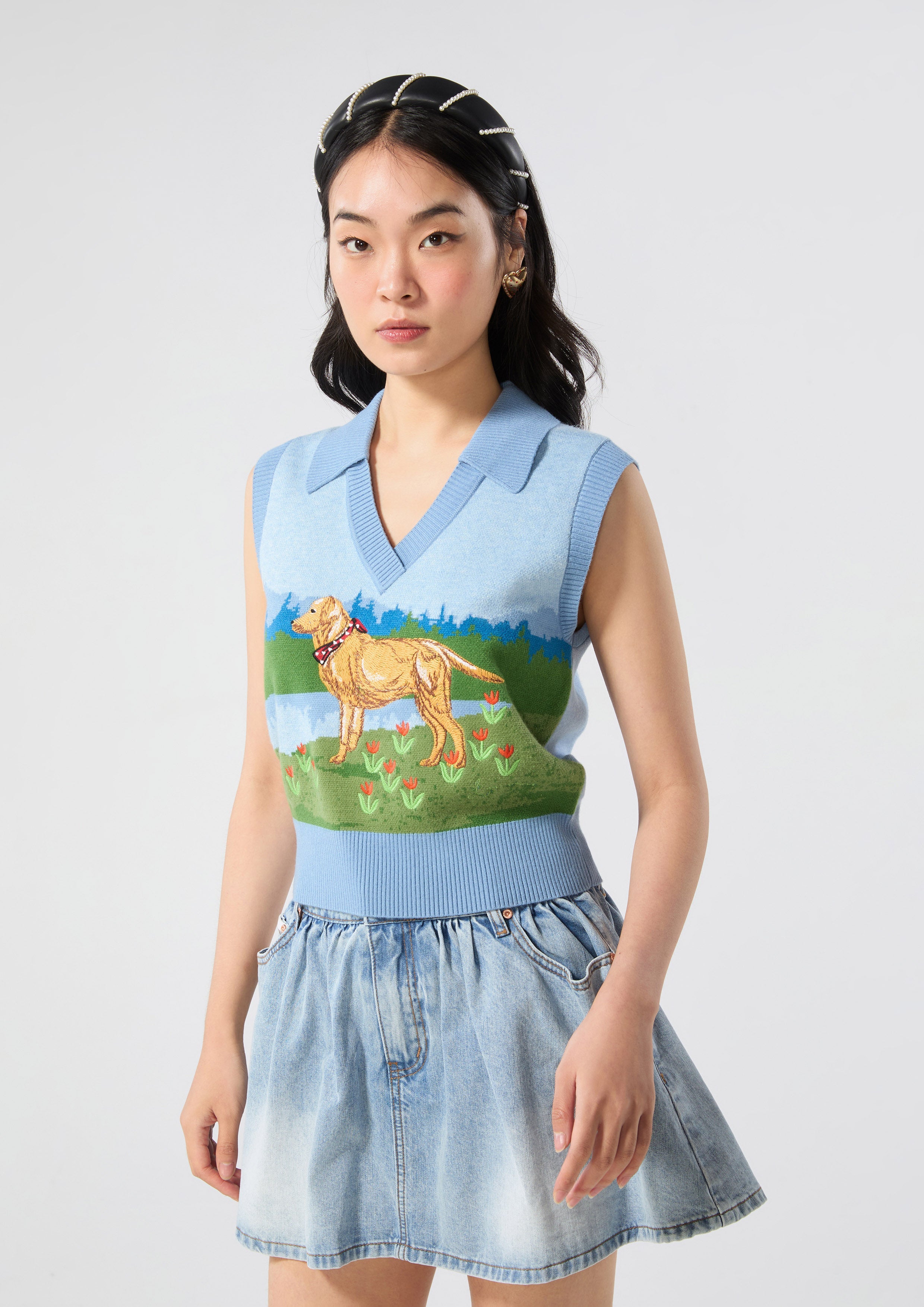 Knitted Crop Top Bloom Affair