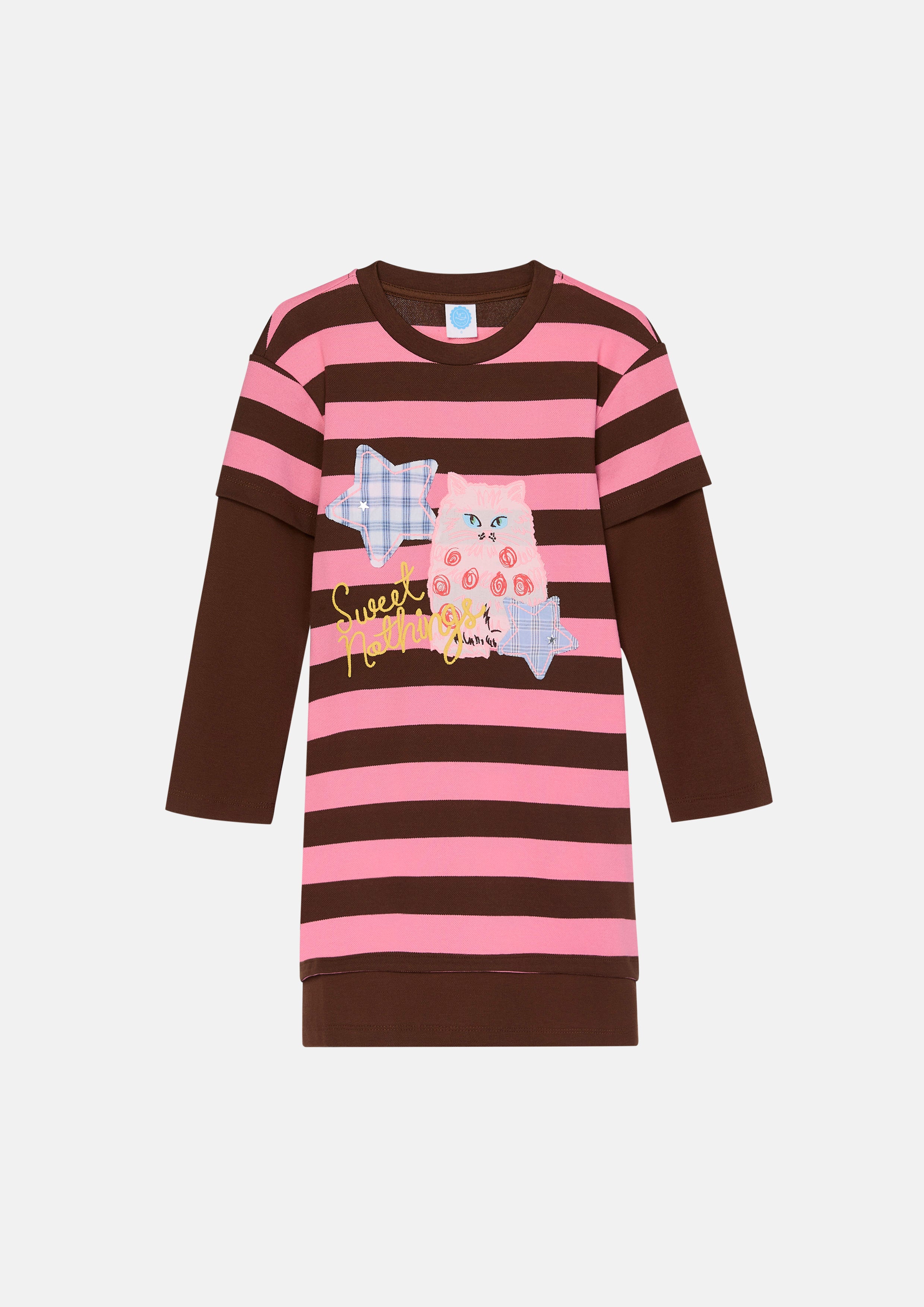 Stripe Long Sleeve Mini Dress For Mini Girl You Are Magic