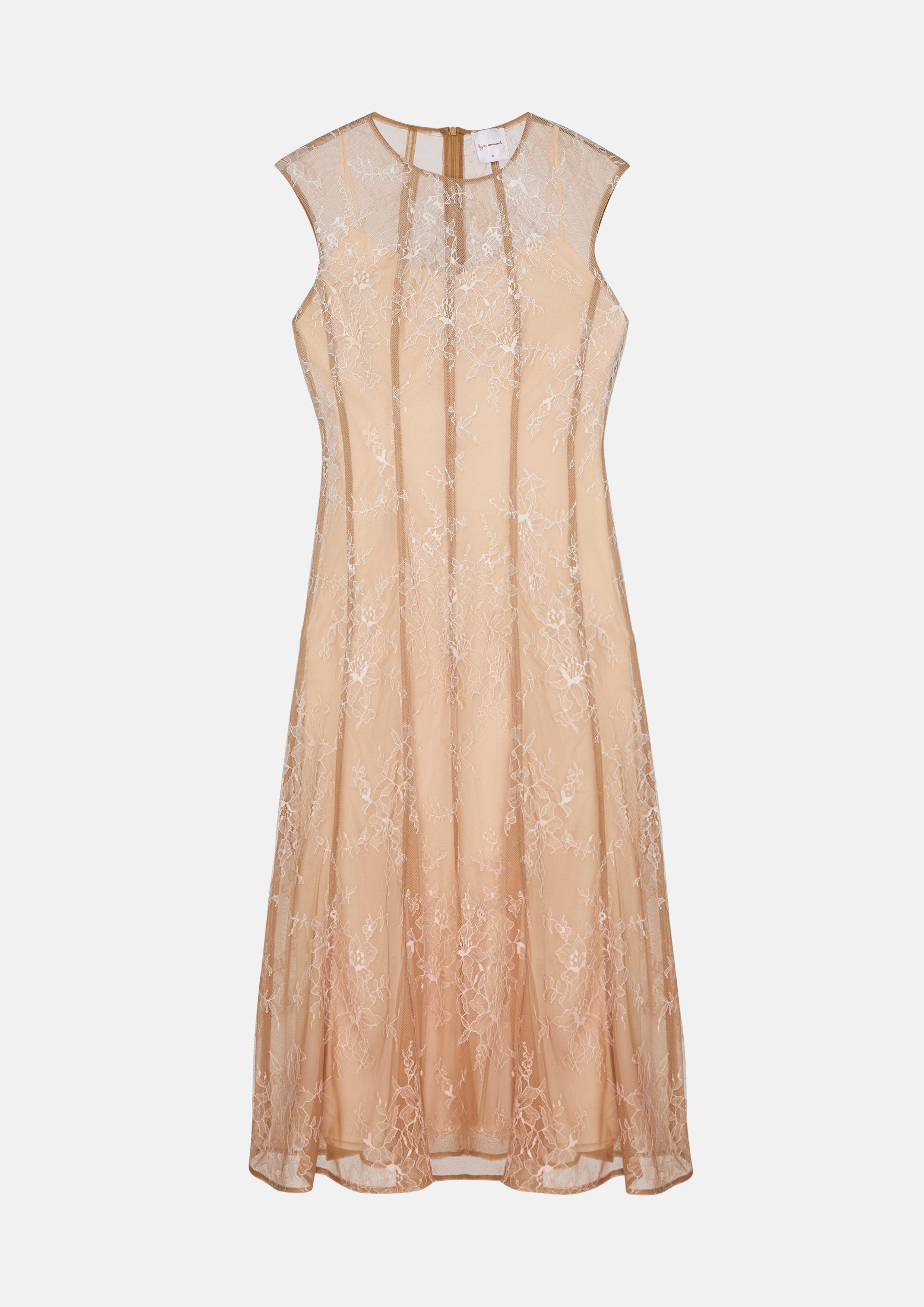 Lace Layered Maxi Dress Fulvous
