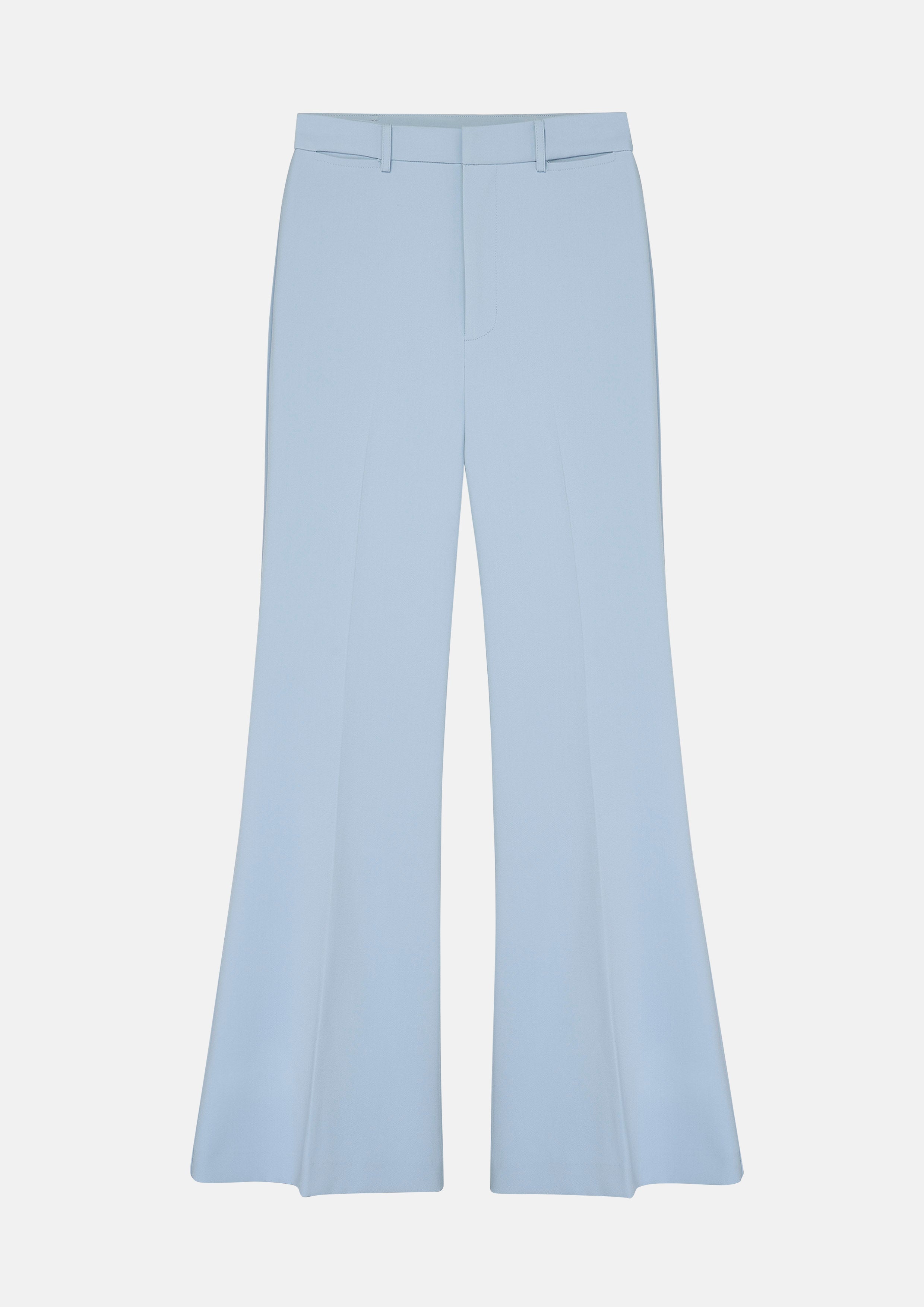 Front Pleated Flare Trousers Fulvous