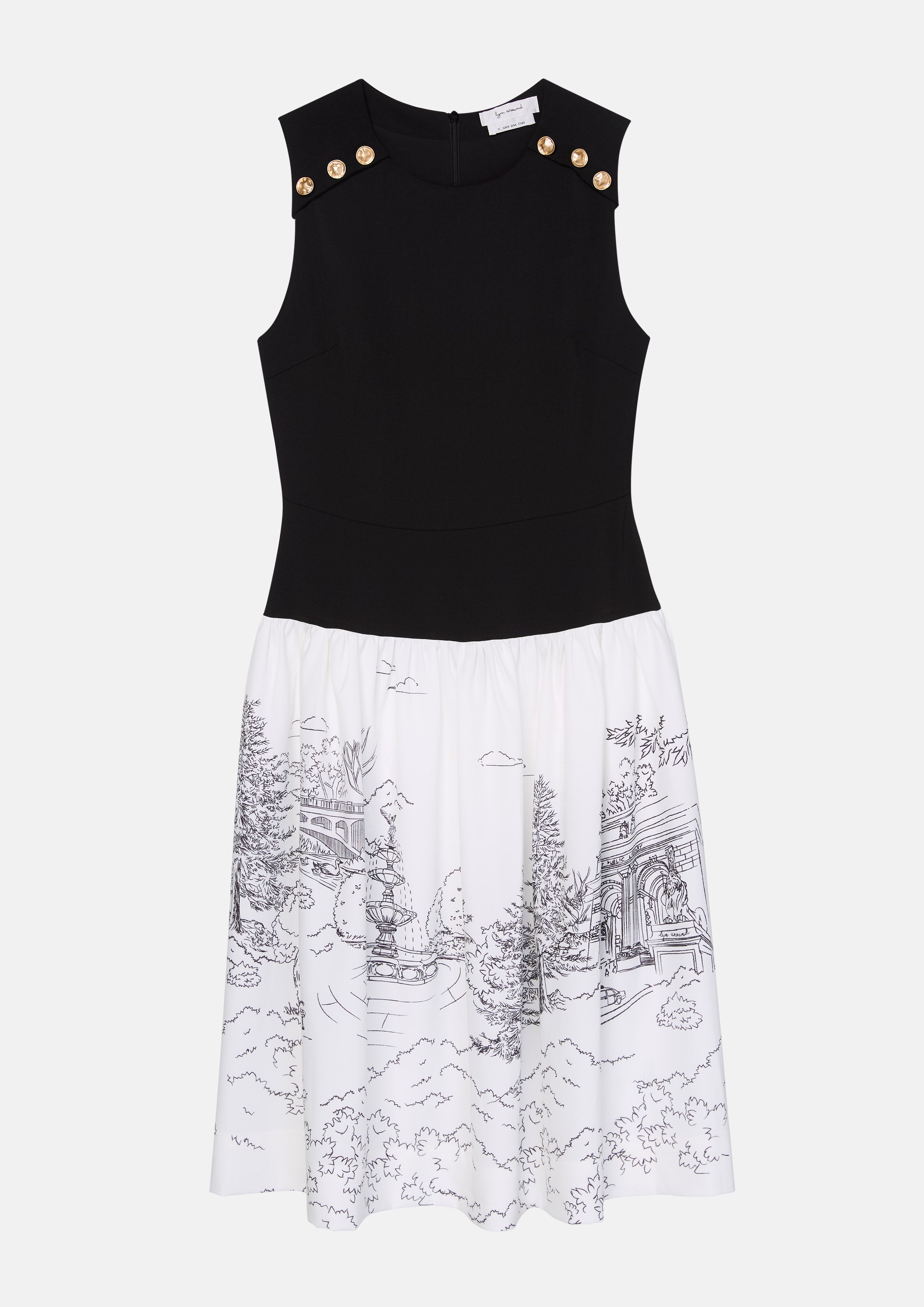 Print Sleeveless Mini Dress La Femme Demure