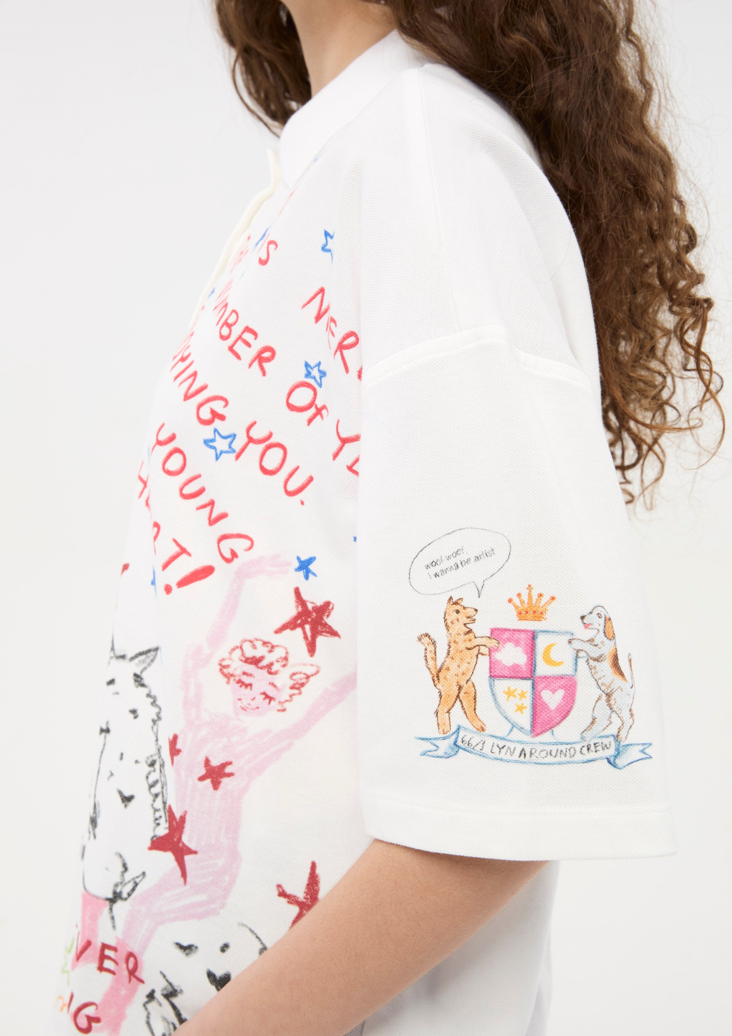 เสื้อโปโลแขนสั้นพิมพ์ลายกราฟฟิค คอลเลกชัน You Are Magic