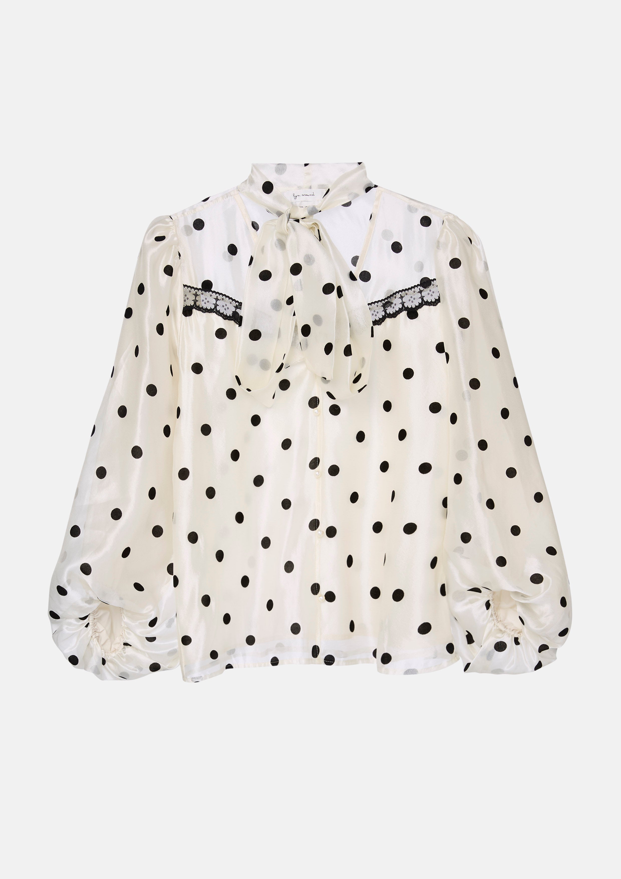 Polkadot Long Sleeve Shirt La Femme Demure