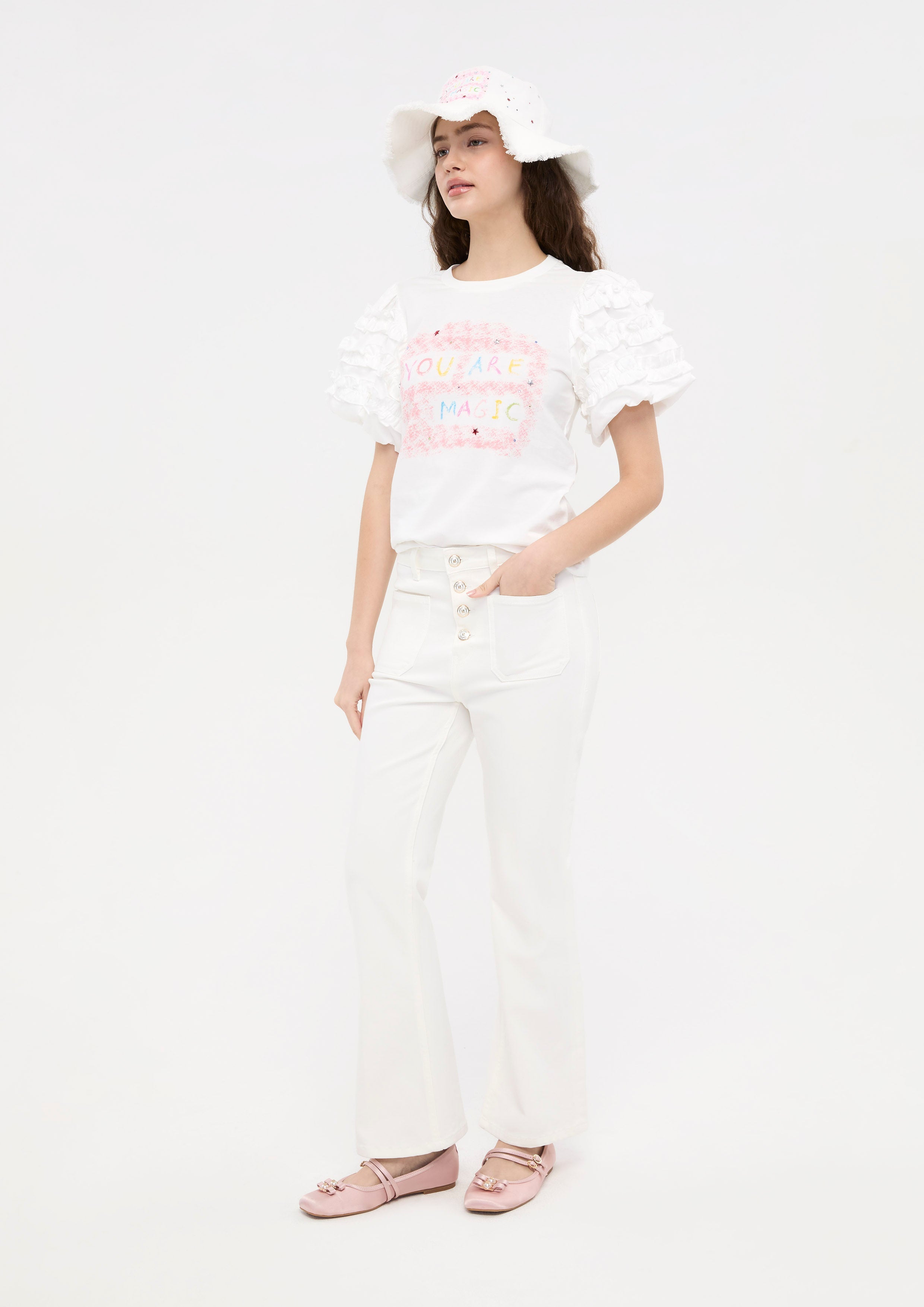 Ruffle Volume Sleeve Top You Are Magic