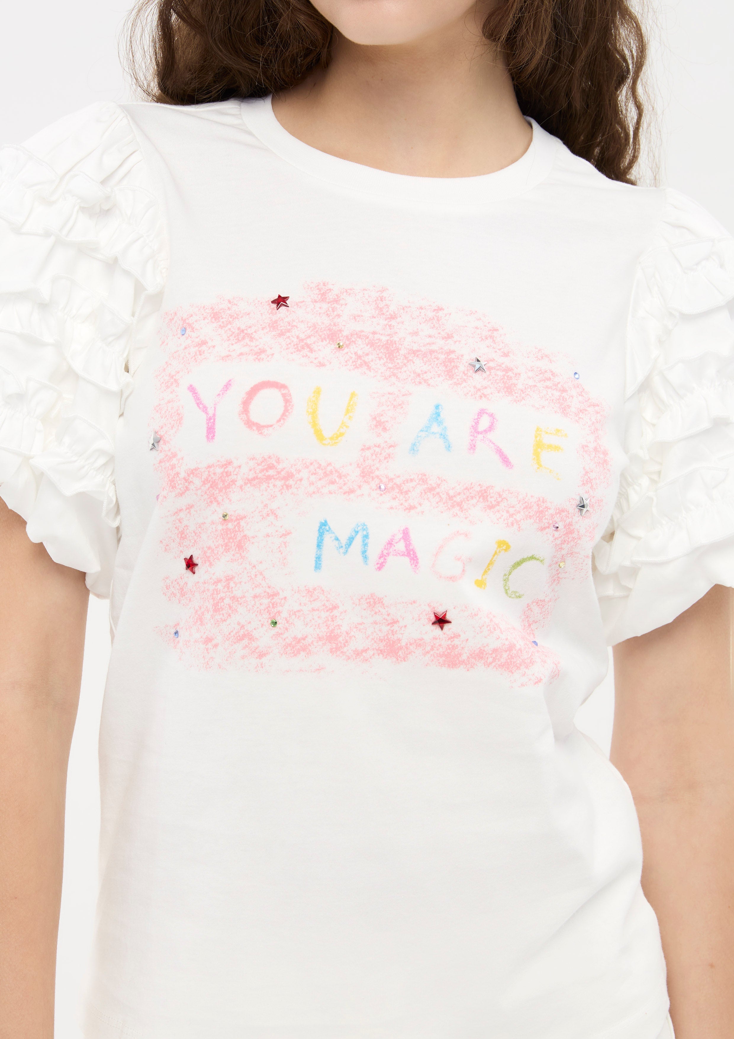 Ruffle Volume Sleeve Top You Are Magic