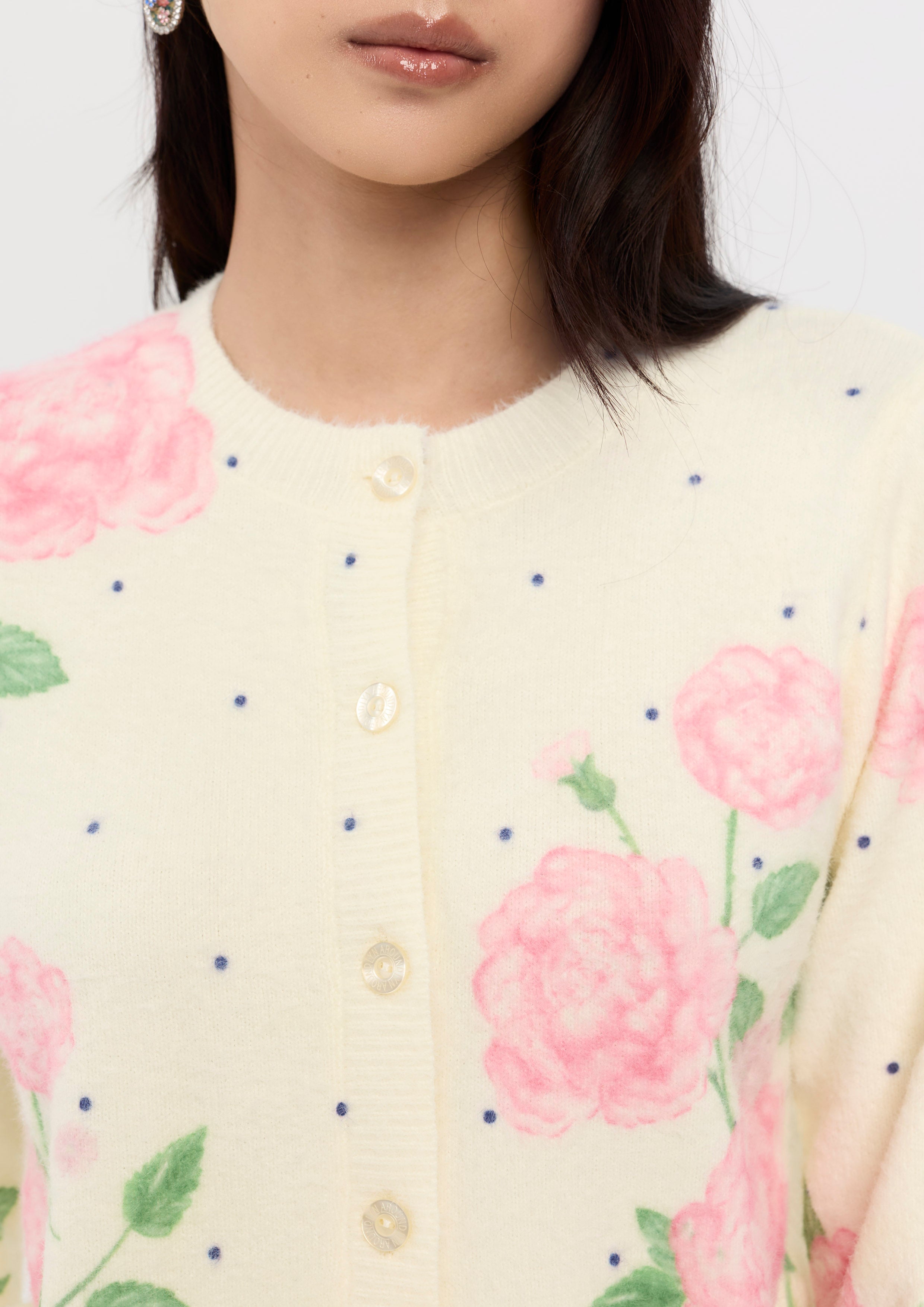 เสื้อคาร์ดิแกนแขนยาวพิมพ์ลาย คอลเลกชัน Sweet Nothing