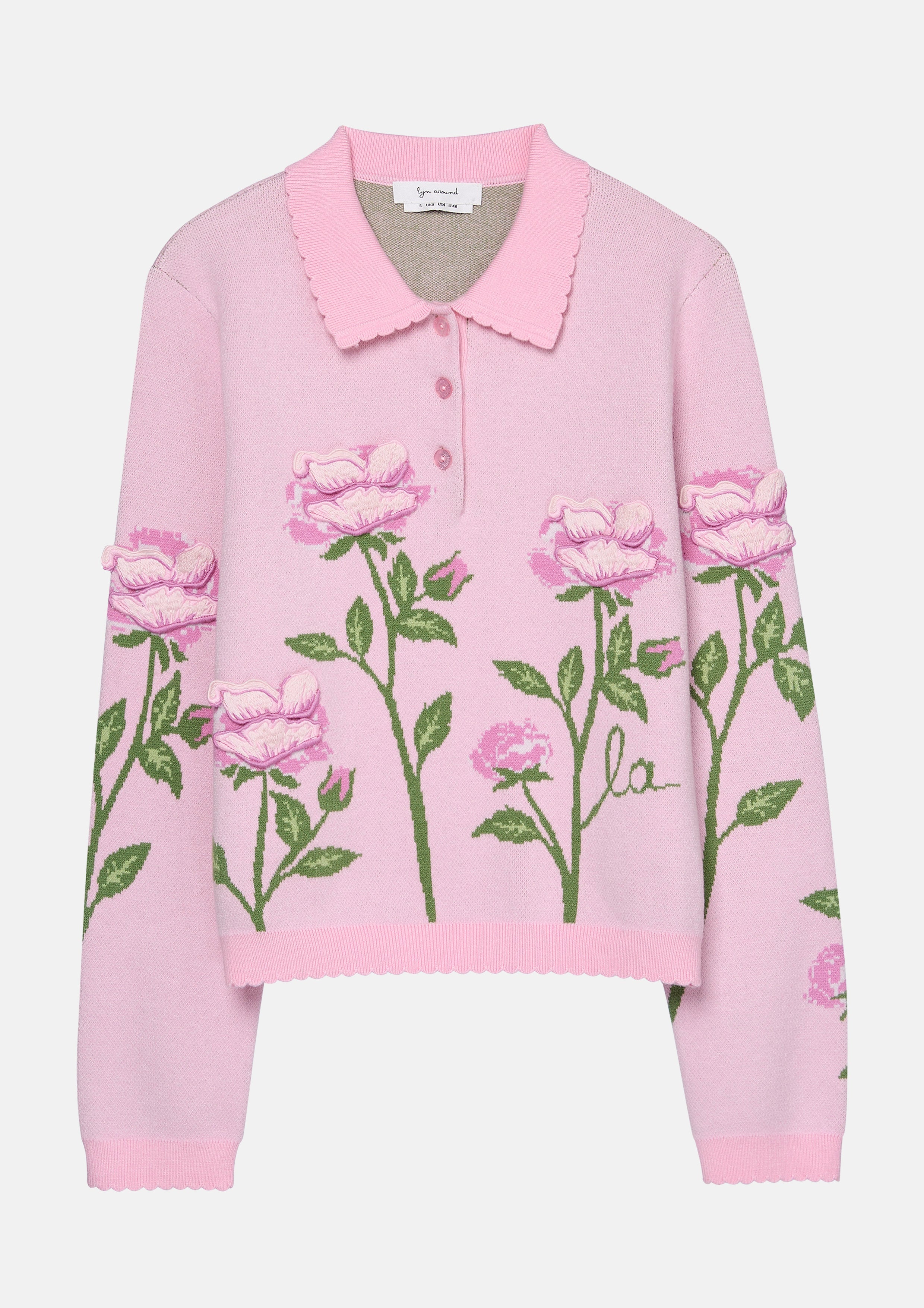เสื้อแขนยาวปักลายดอกกุหลาบ คอลเลกชัน Sweet Nothing