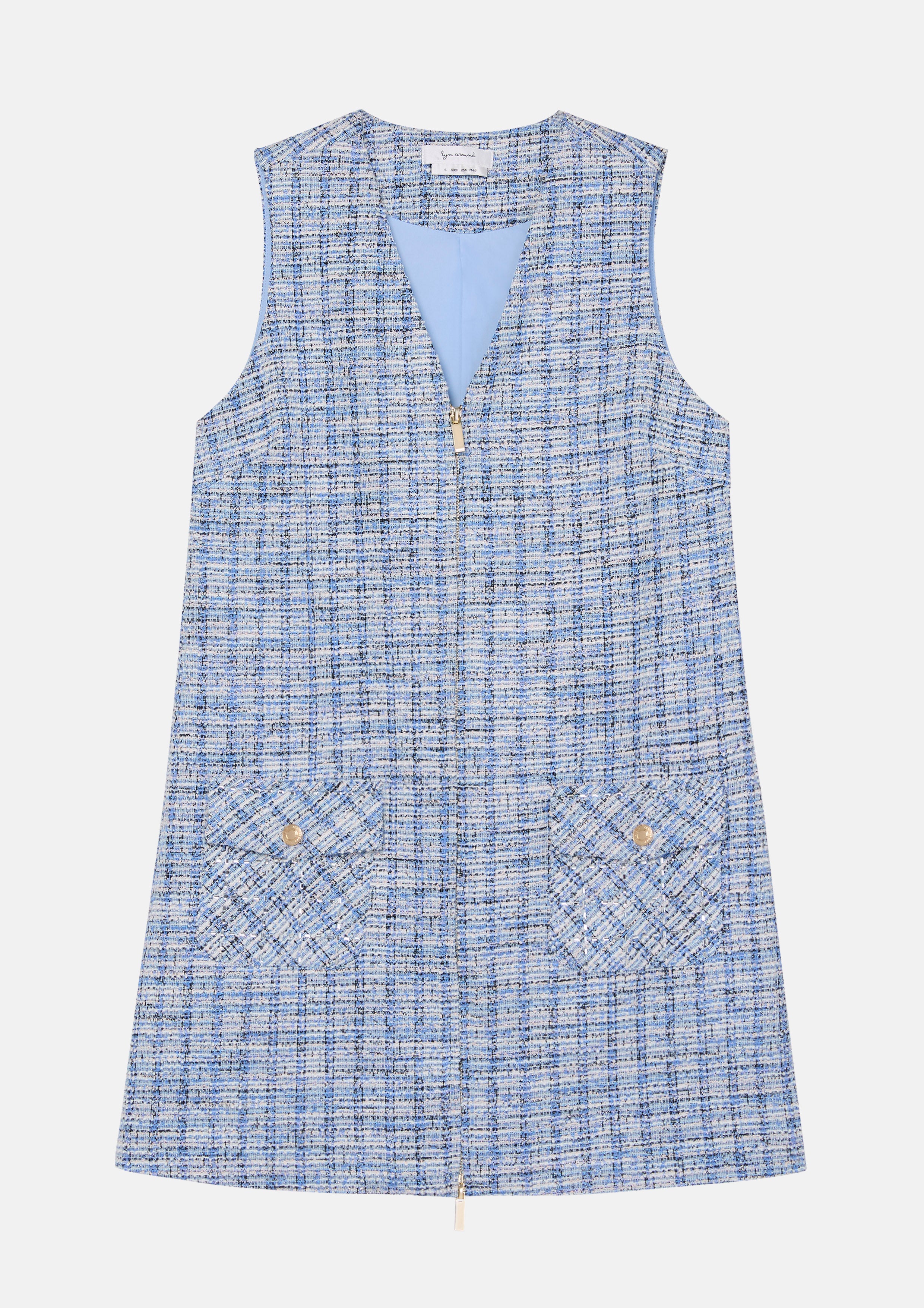 Tweed Zip Up Mini Dress You Are Magic