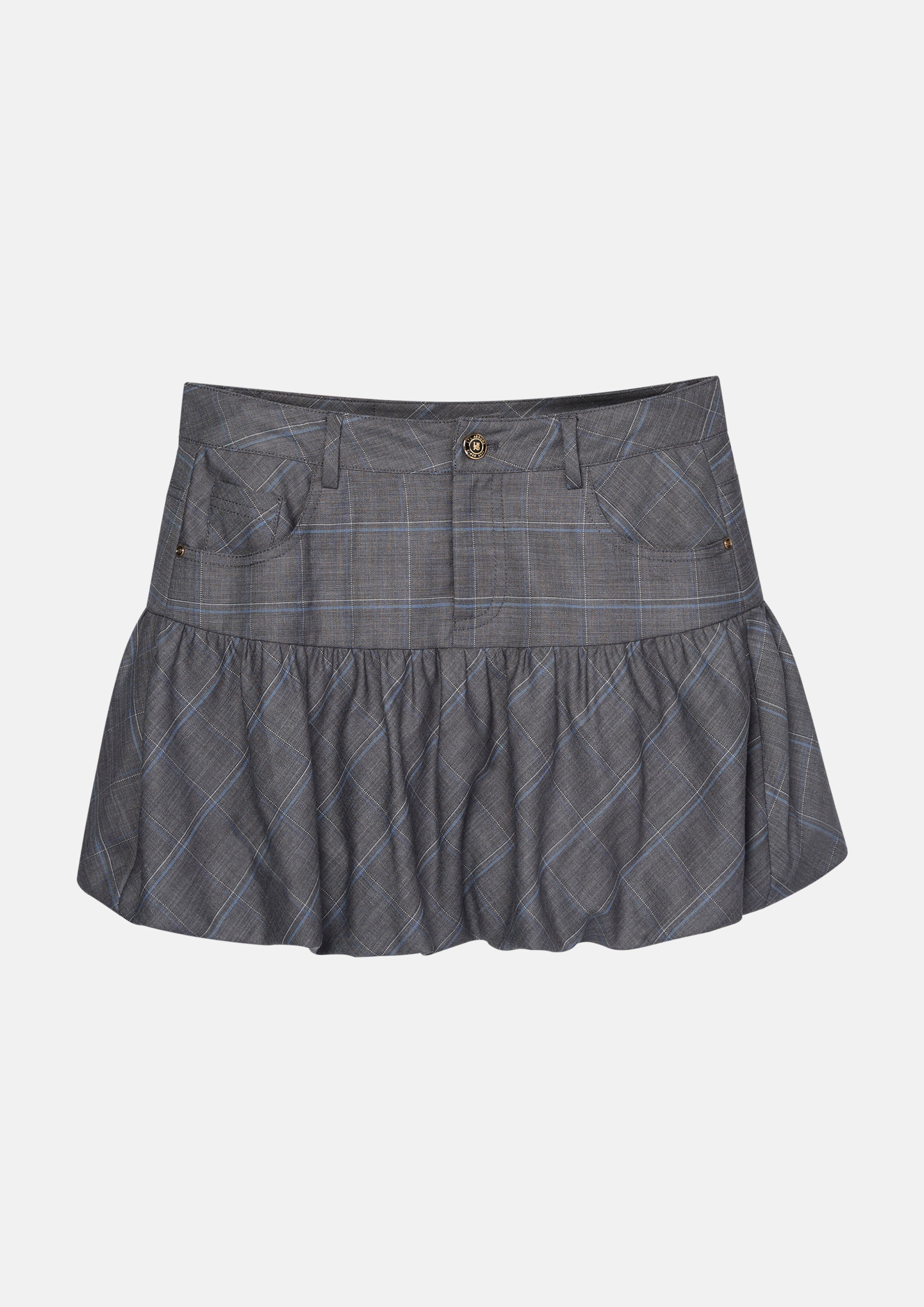 Checkered Puff Mini Skirt You Are Magic