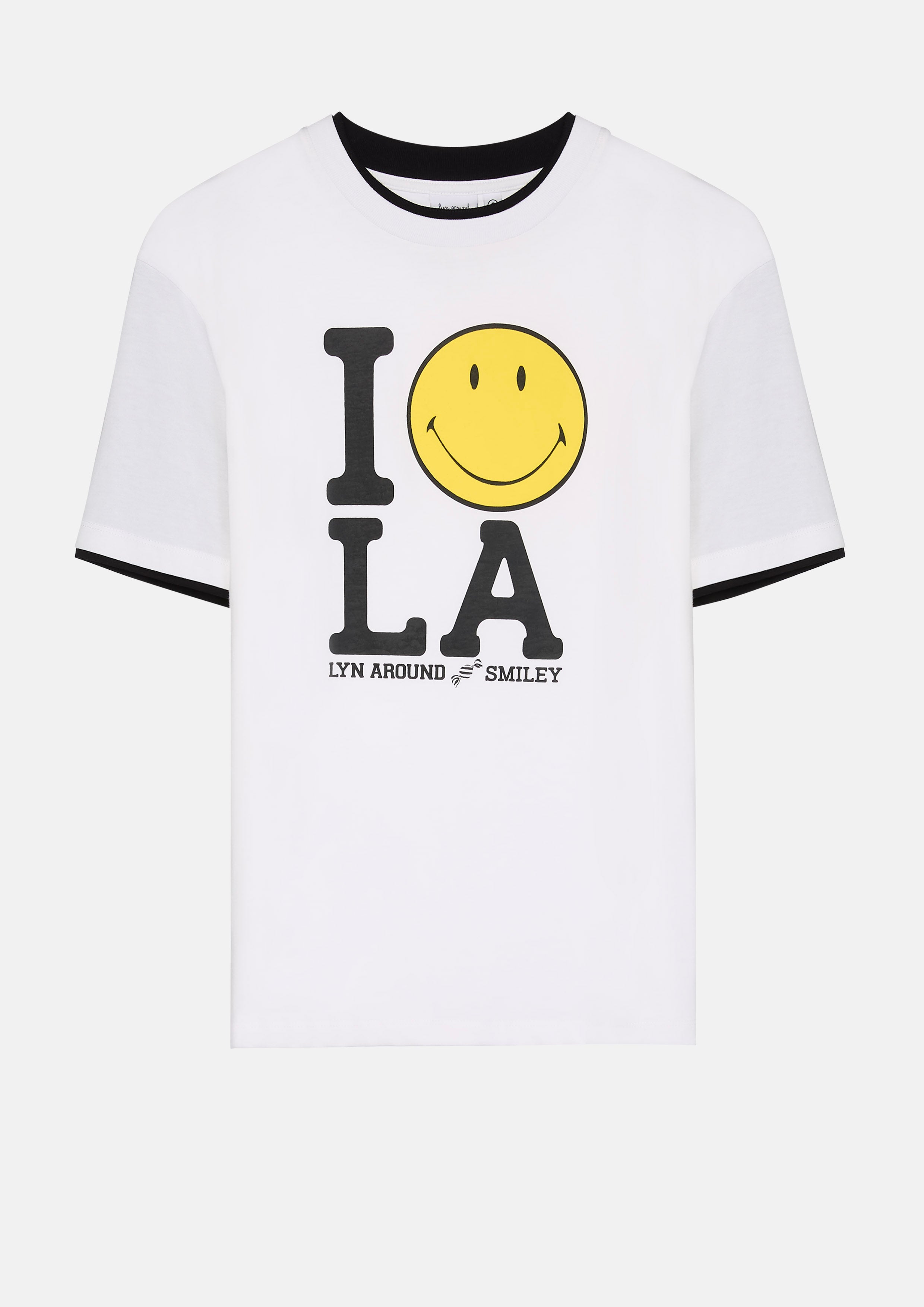 เสื้อยืดแขนสั้นพิมพ์ลาย คอลเลกชัน Lyn around x SMILEY