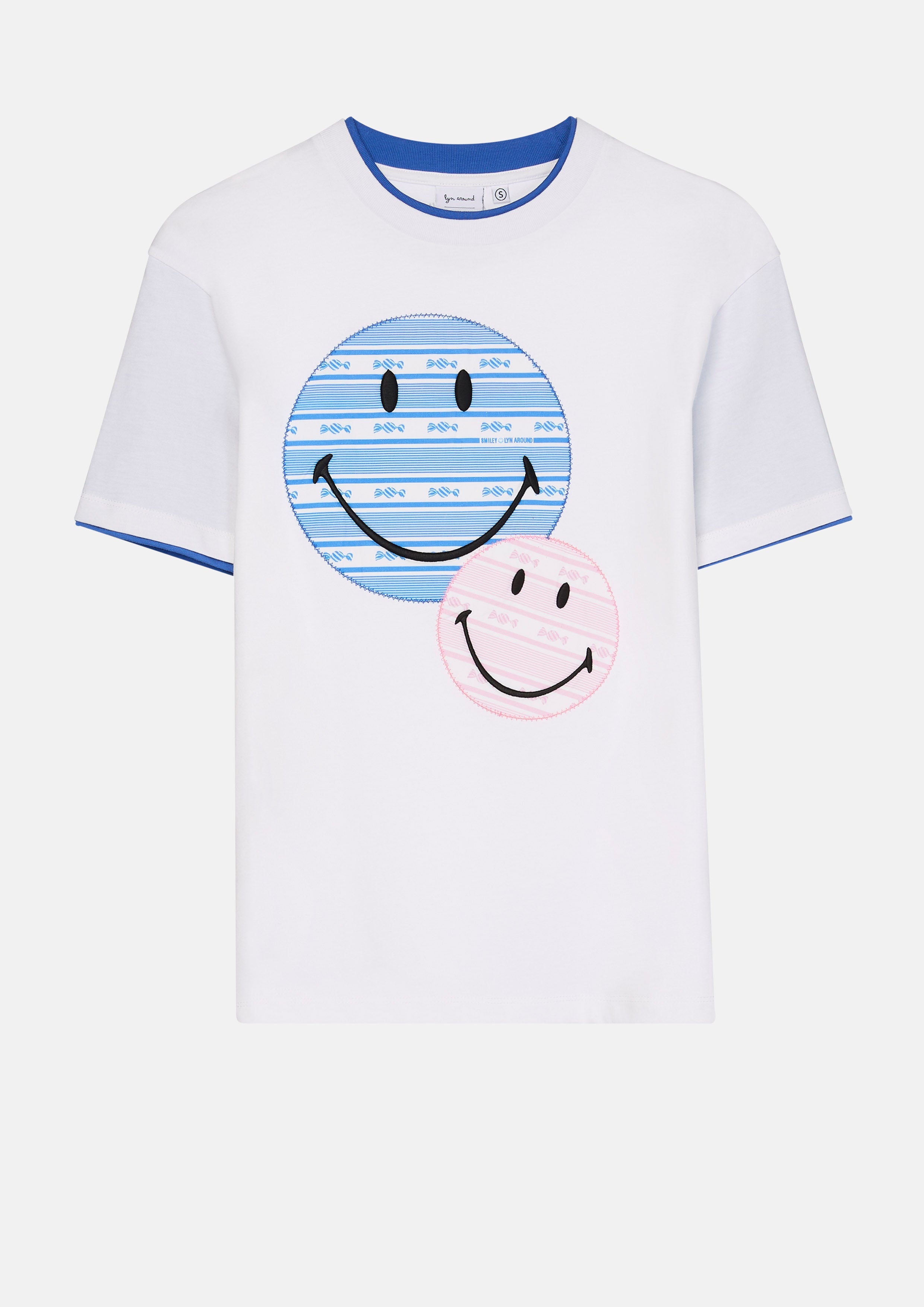 เสื้อยืดแขนสั้นพิมพ์ลาย คอลเลกชัน Lyn around x SMILEY