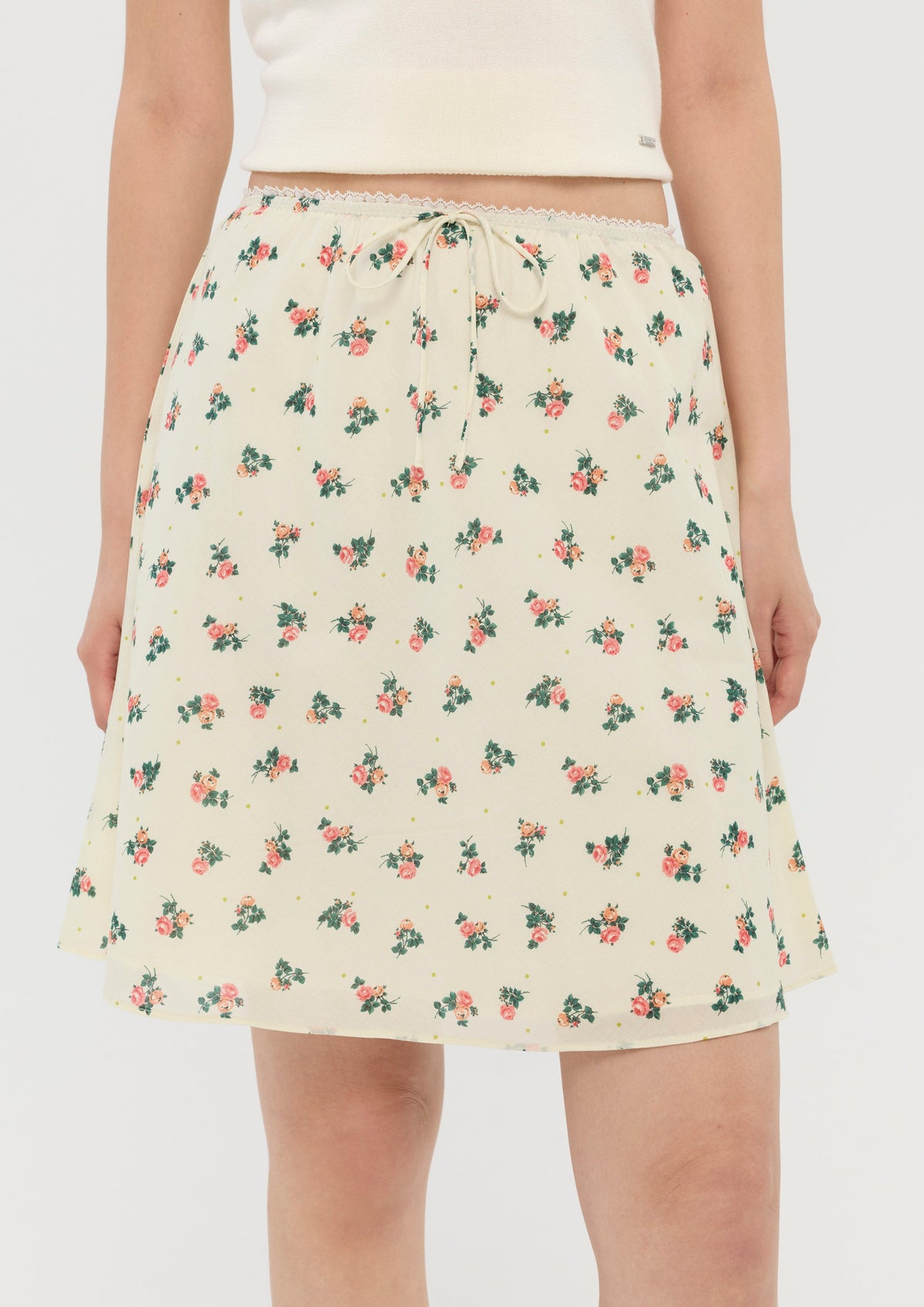Floral Print Mini Skirt Sacred Botonica