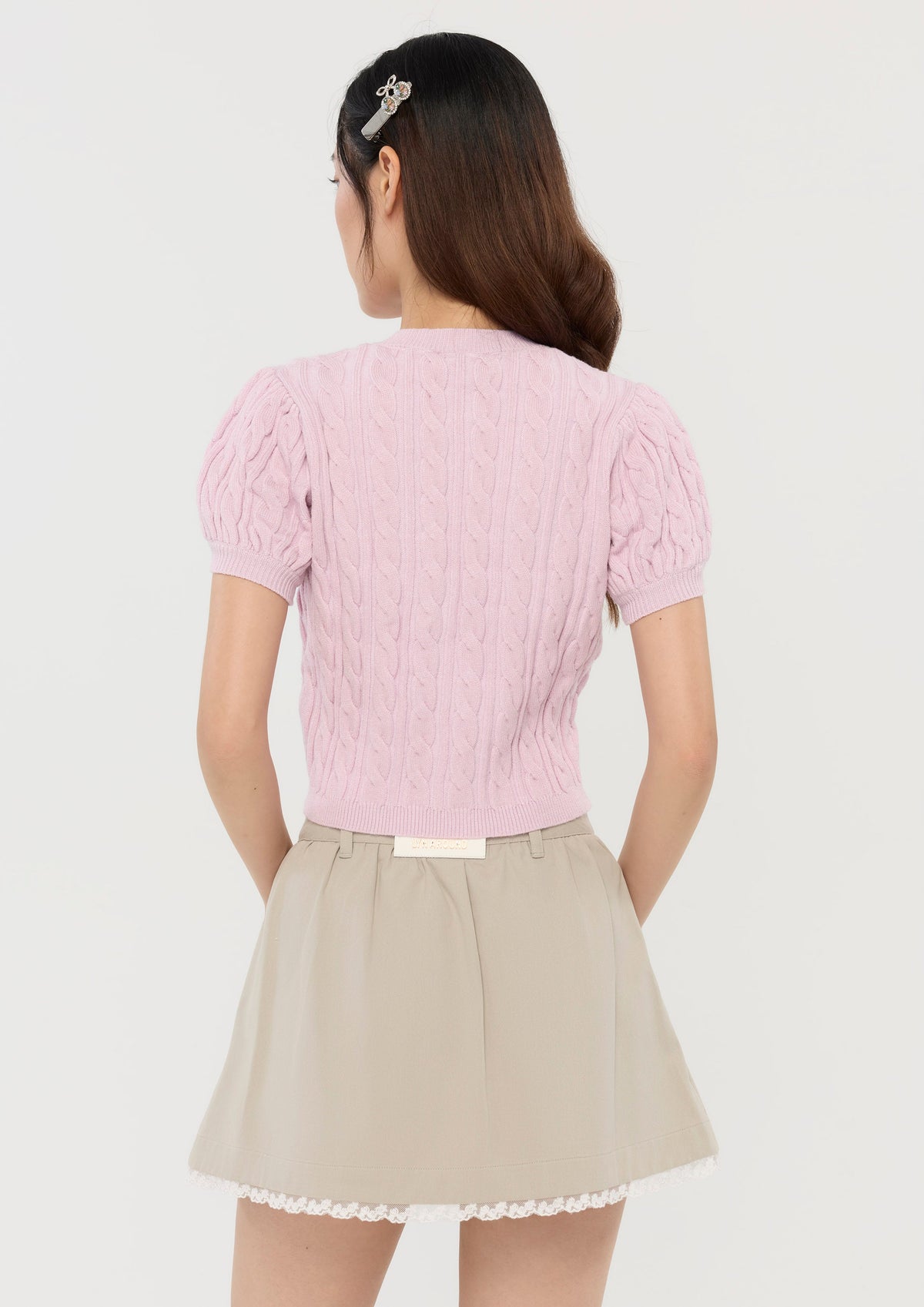 Cable Knitted Short Sleeve Sacred Botonica