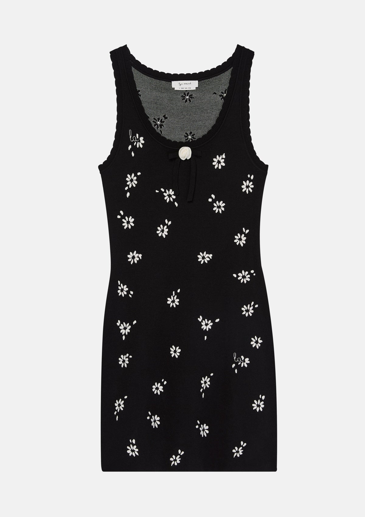 Knitted Scallop Trim Mini Dress Nomad's Grace
