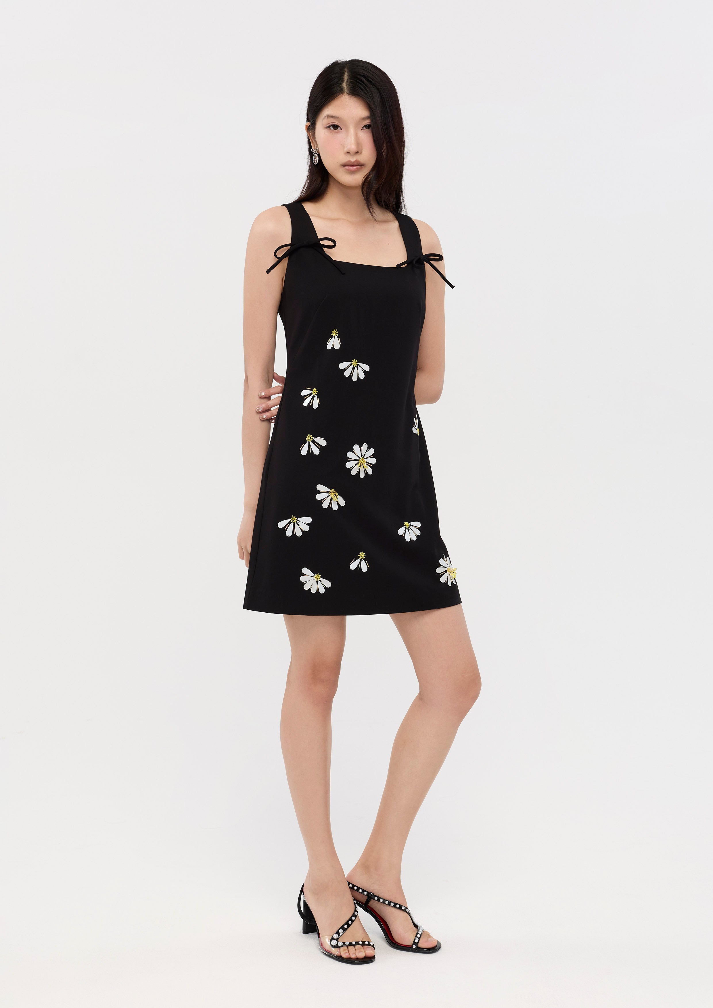 Sequin Floral Sleeveless Mini Dress Nomad's Grace