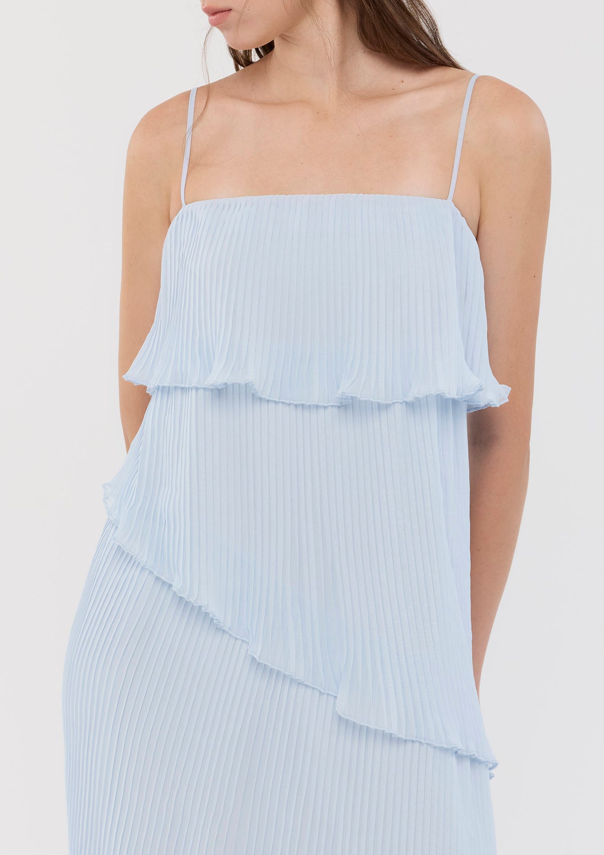 Ruffle Pleated Cami Strap Maxi Dress Sacred Botanica