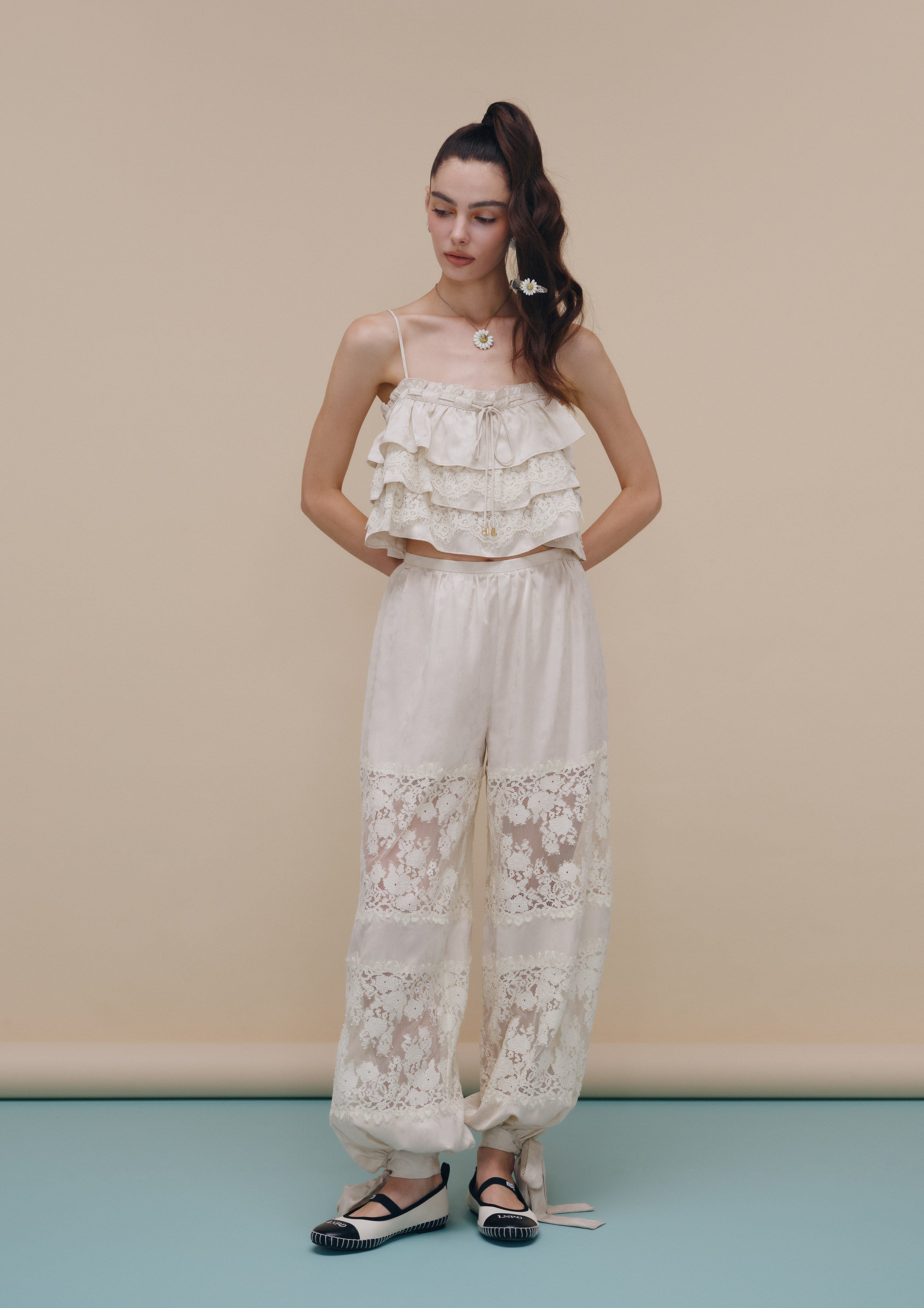 Tie-Cuff Balloon Trousers Nomad's Grace