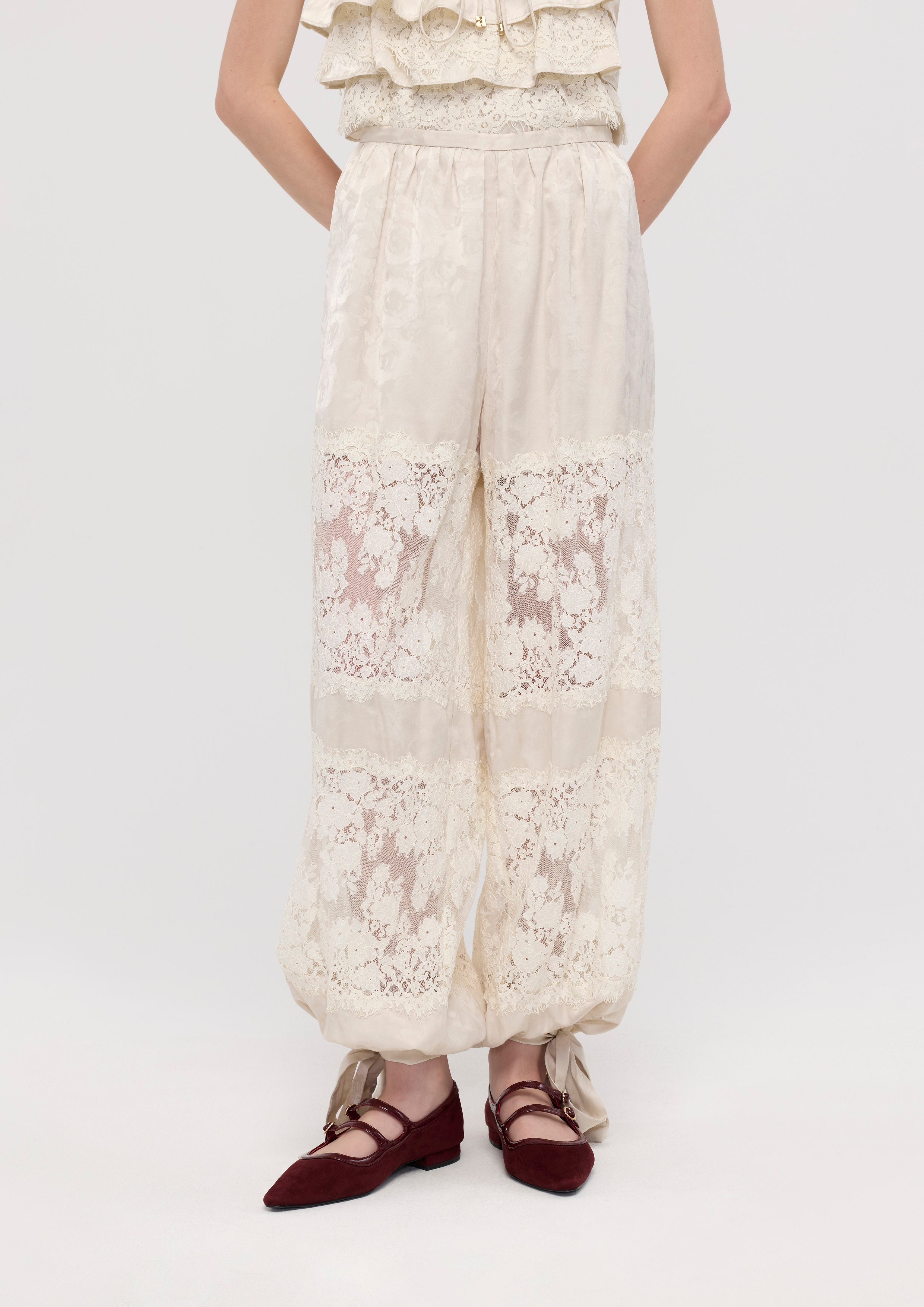 Tie-Cuff Balloon Trousers Nomad's Grace
