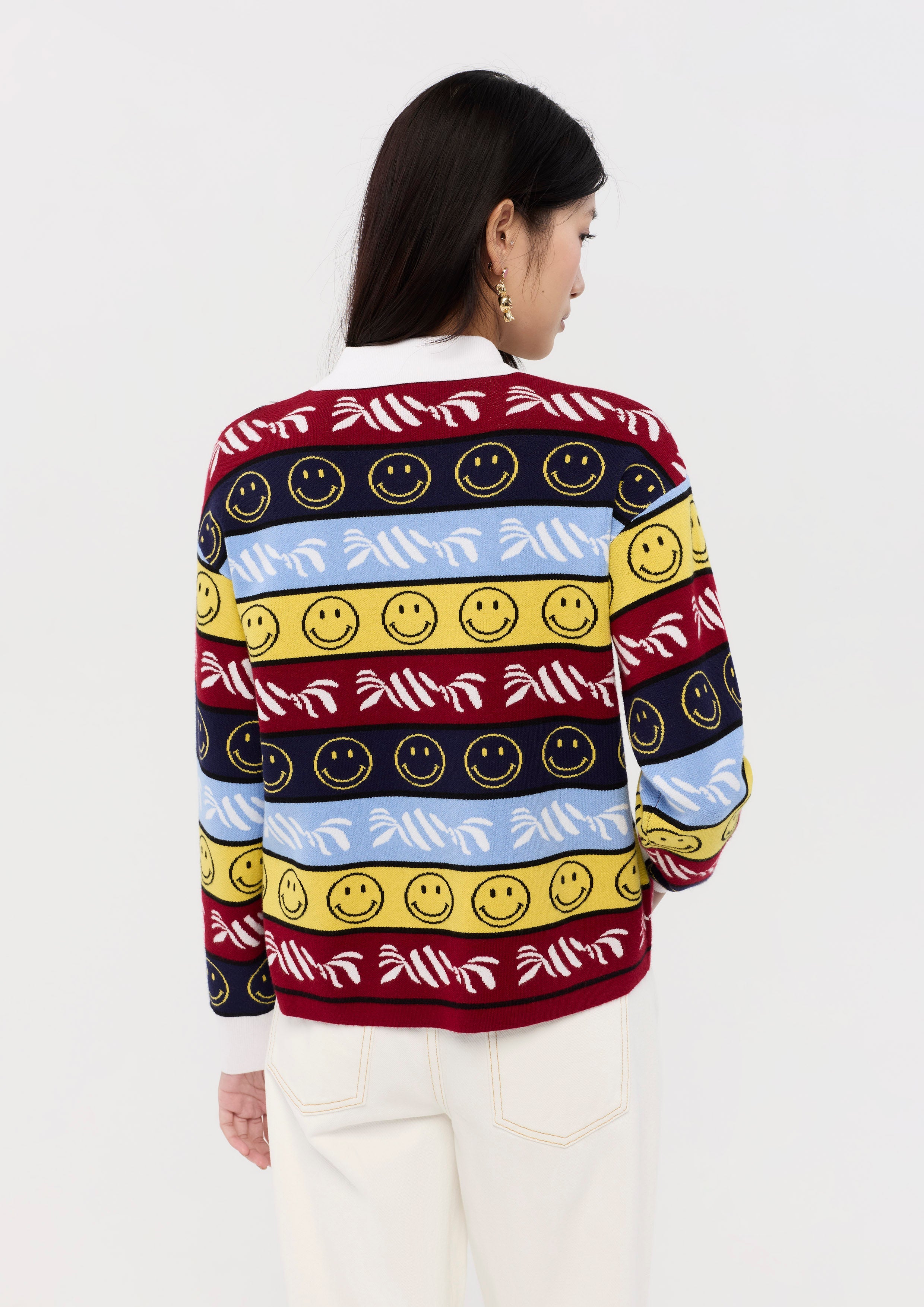 เสื้อโปโลแขนยาวปักลาย คอลเลกชัน Lyn around x SMILEY