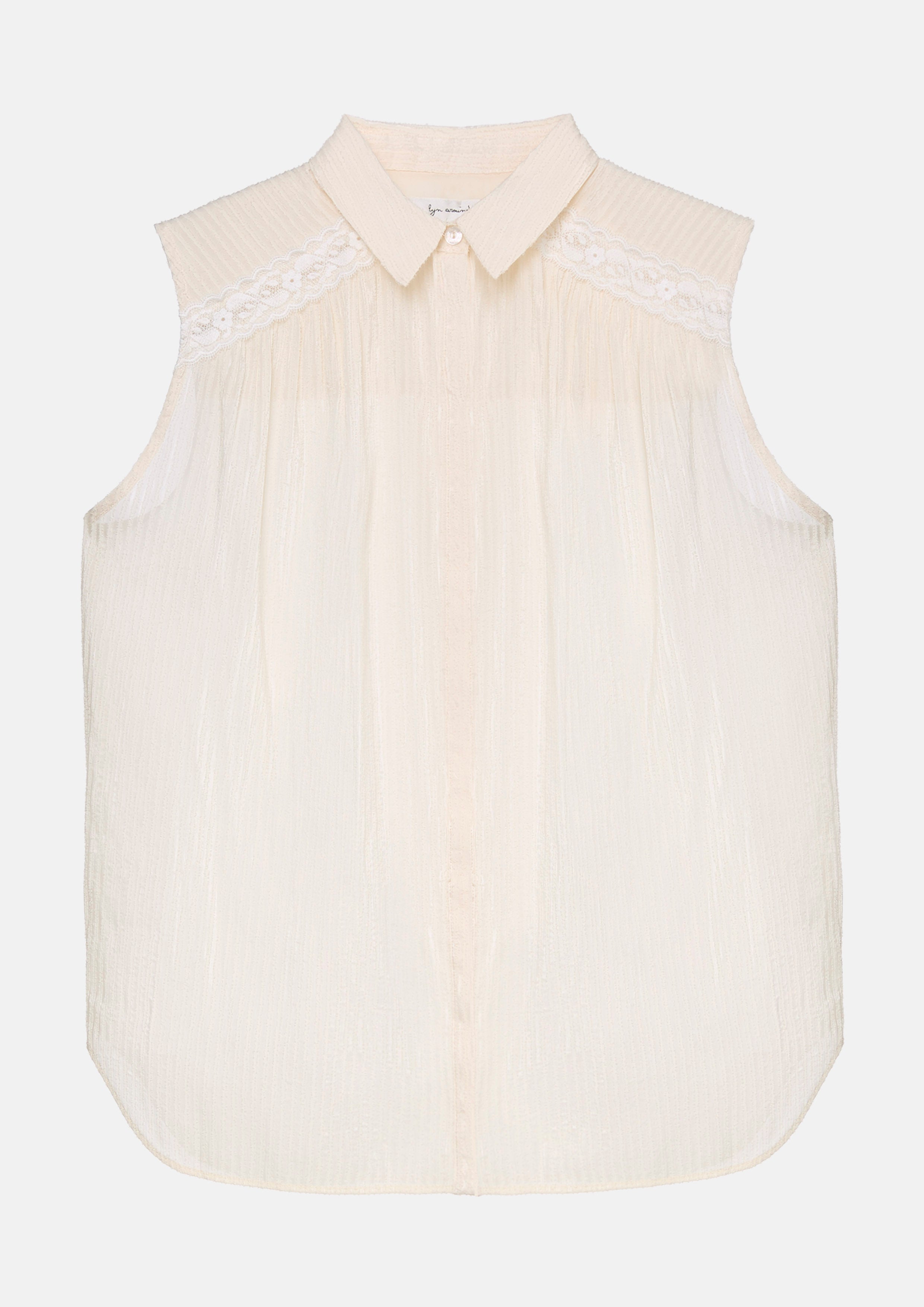 Sheer Sleeveless Shirt With Shorts Set Nomad's Grace