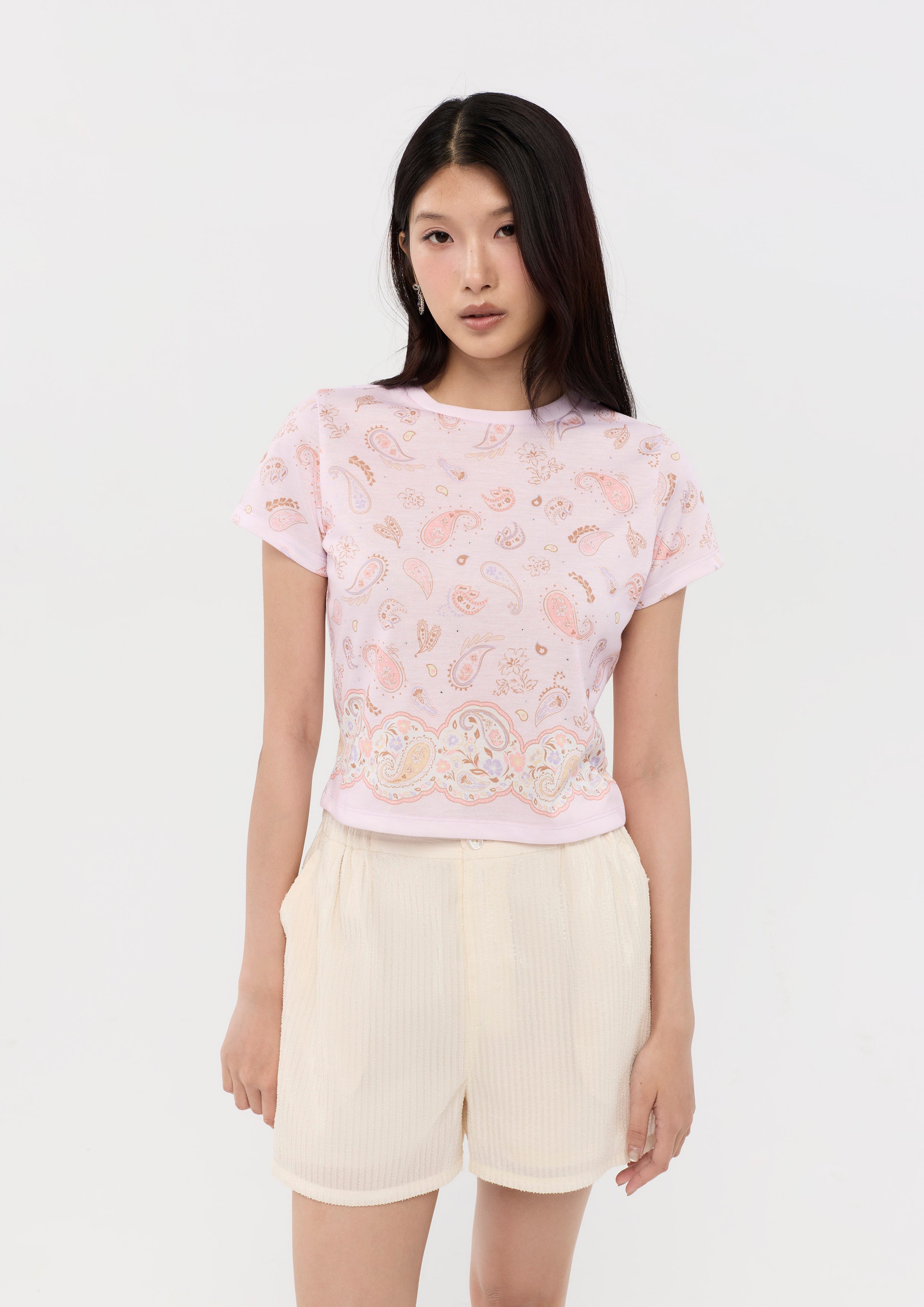 Paisley Crop T-Shirt Nomad's Grace