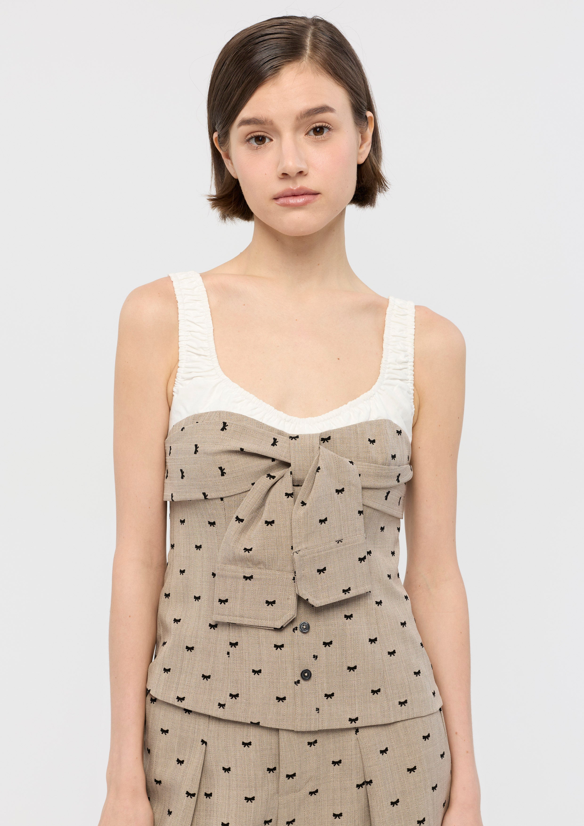 Front Bow Tie Top Mon Petit Ruban
