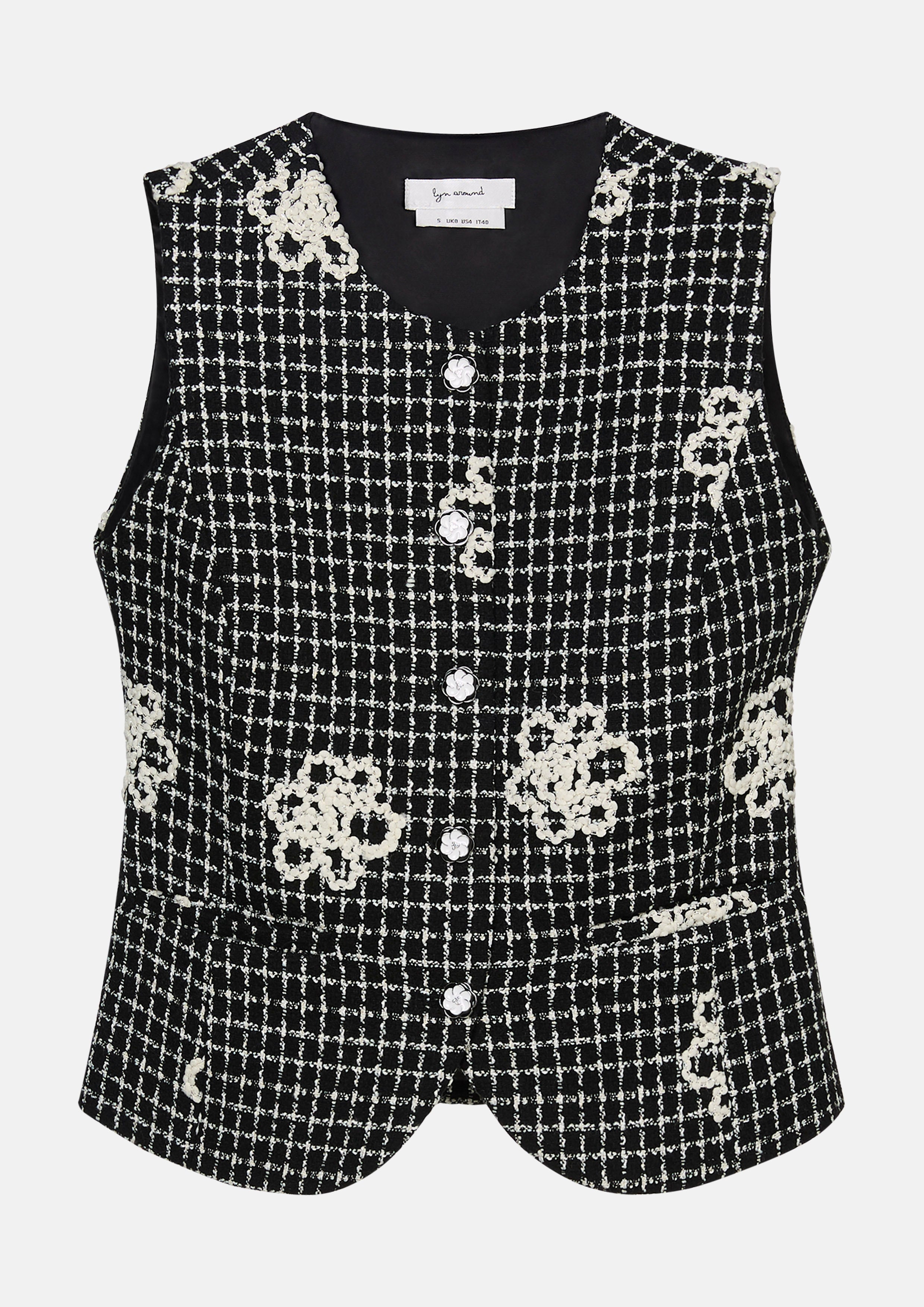 Beads Tweed Vest Mon Petit Ruban