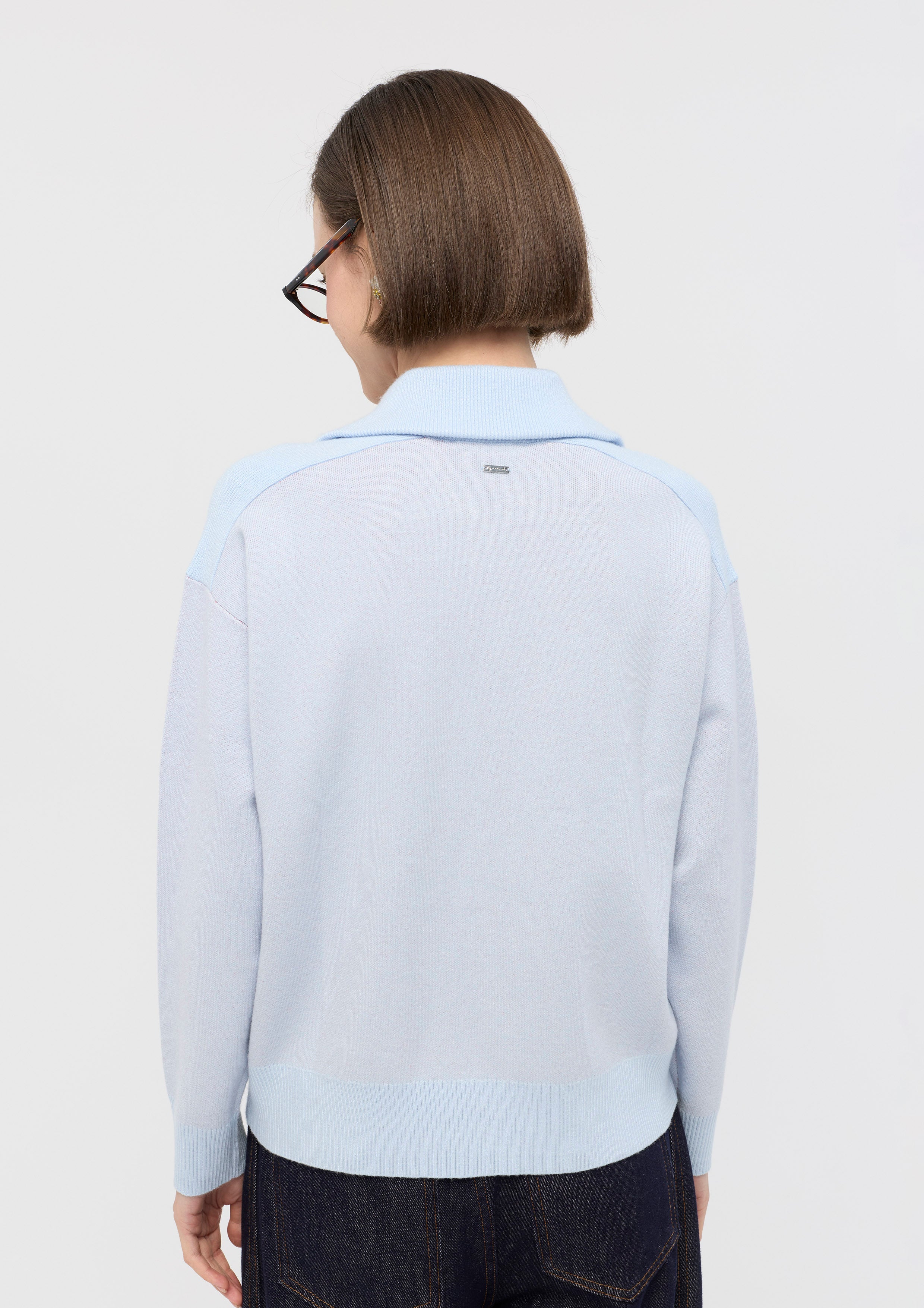 Embroidered Half-Zip Pullover Garden Poetry