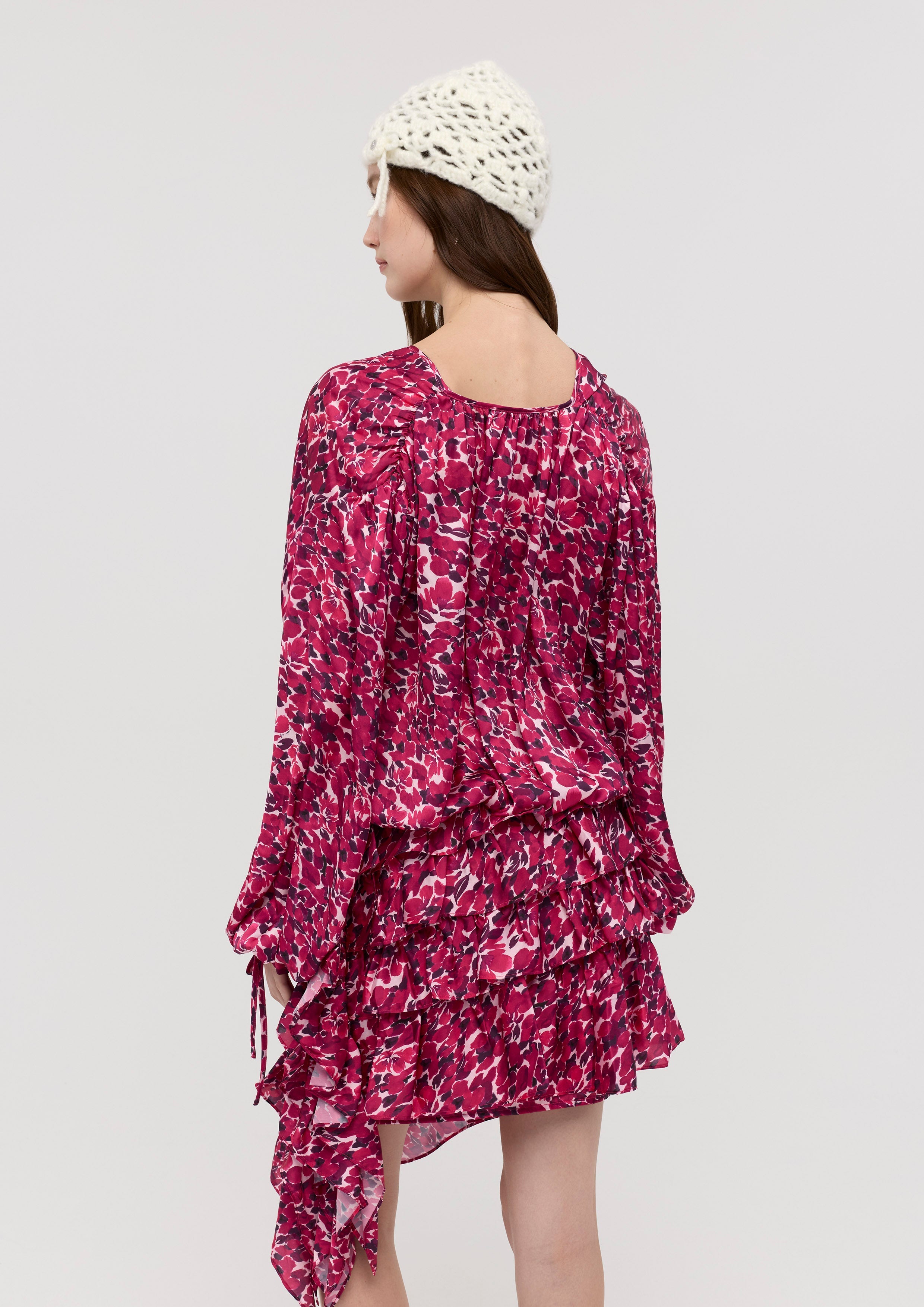 Floral Print Puff Sleeve Blouse Nomad's Grace