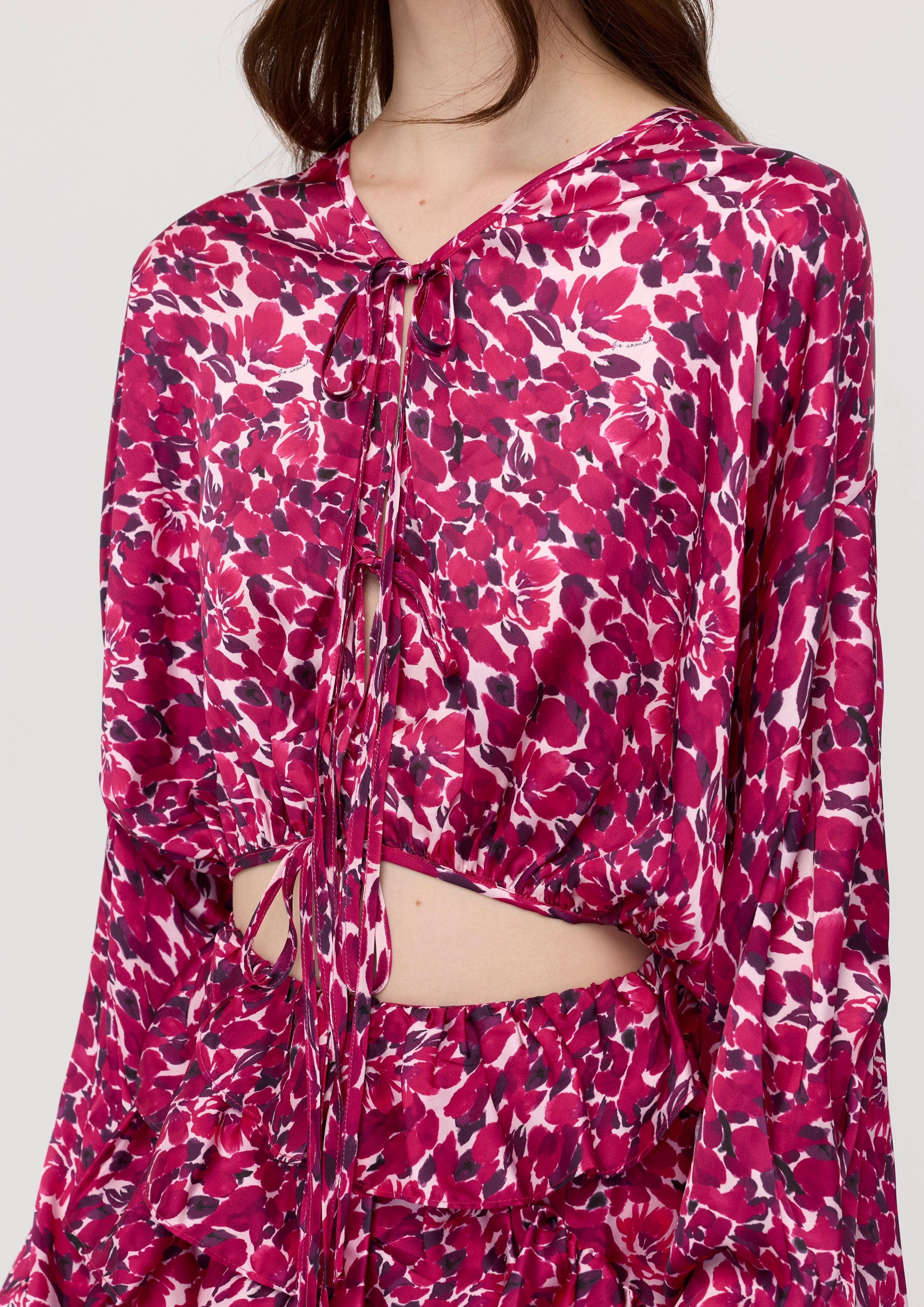 Floral Print Puff Sleeve Blouse Nomad's Grace