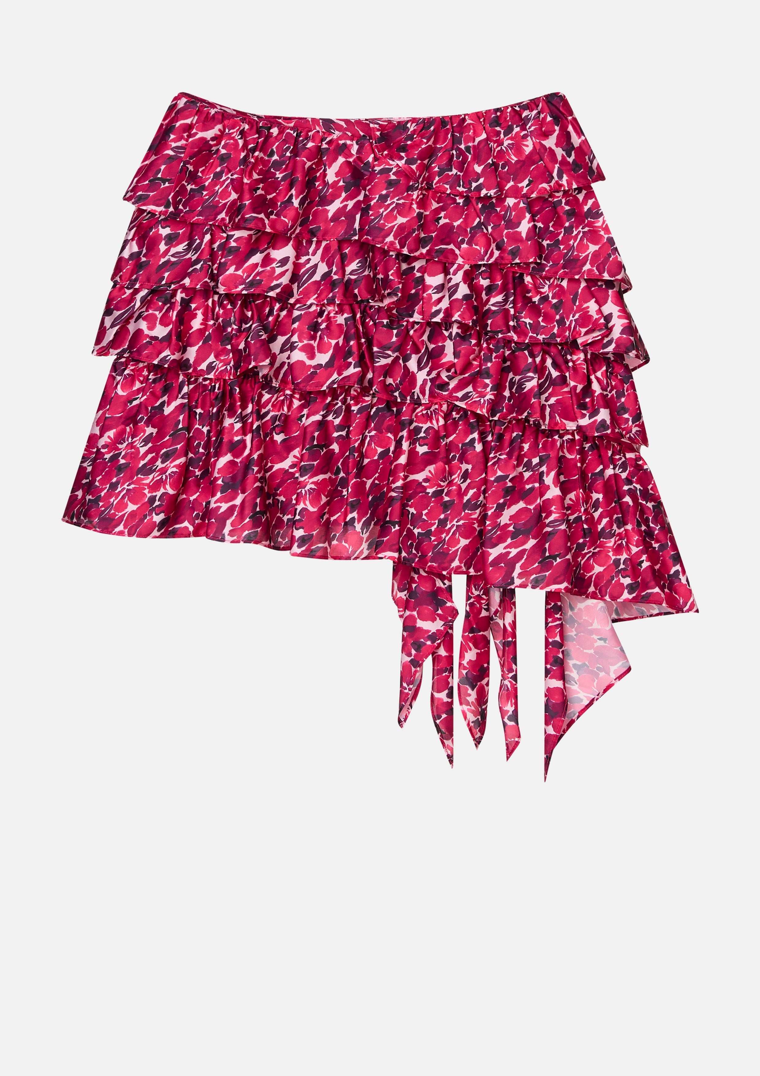 Floral Print Ruffle Mini Skirt Nomad's Grace
