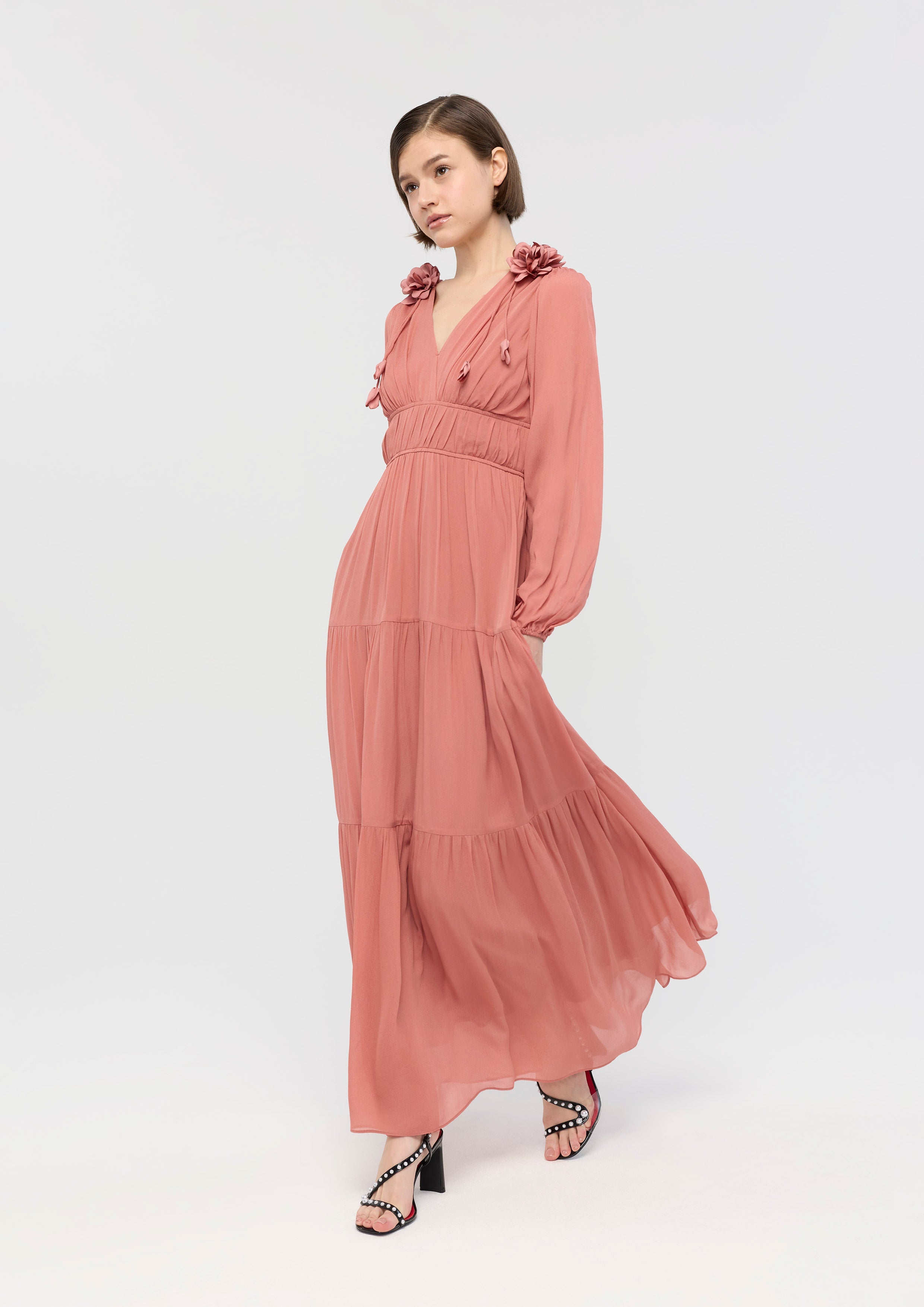 Rose Applique Maxi Dress Nomad's Grace
