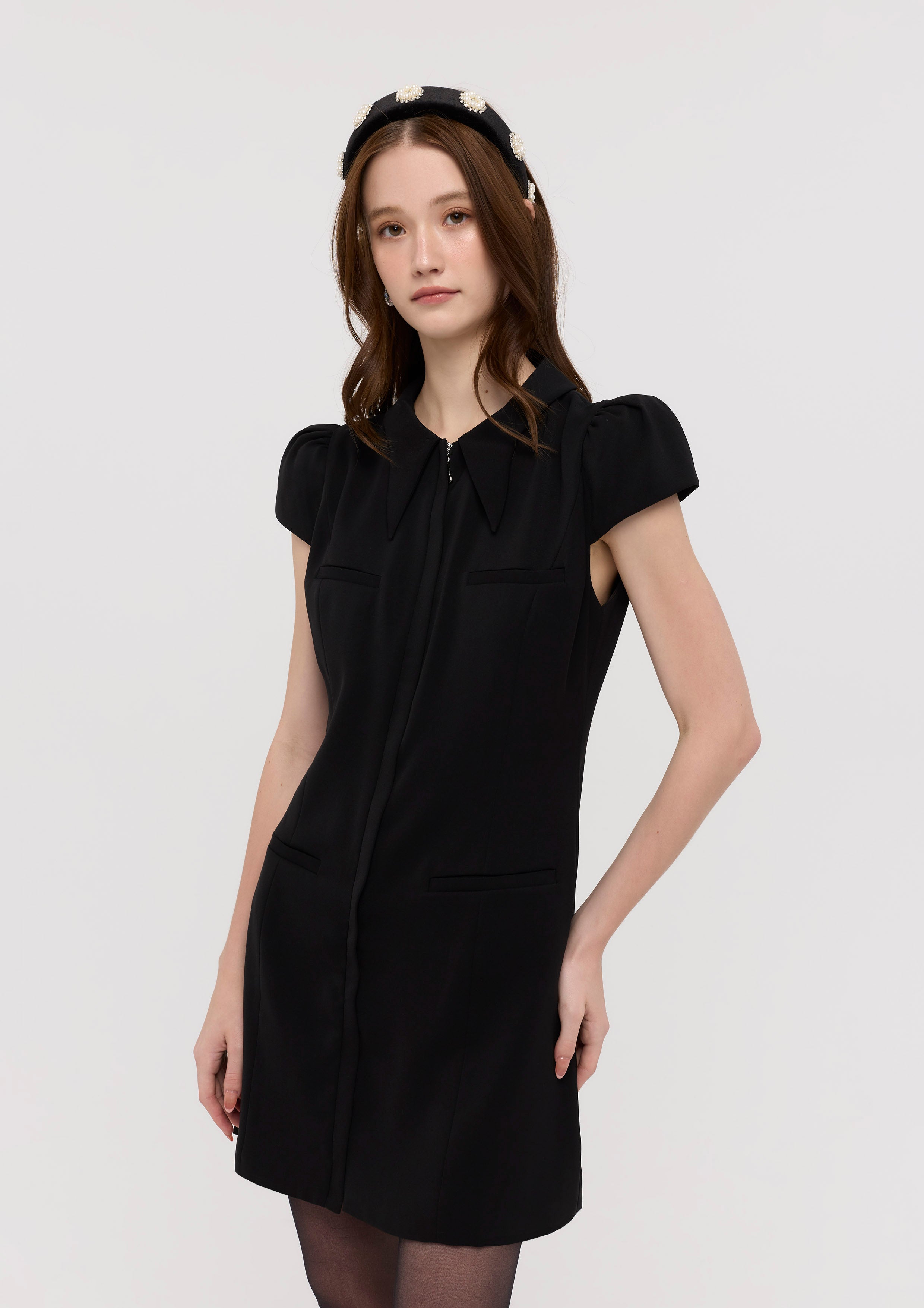 Front Zip Mini Dress Mon Petit Ruban