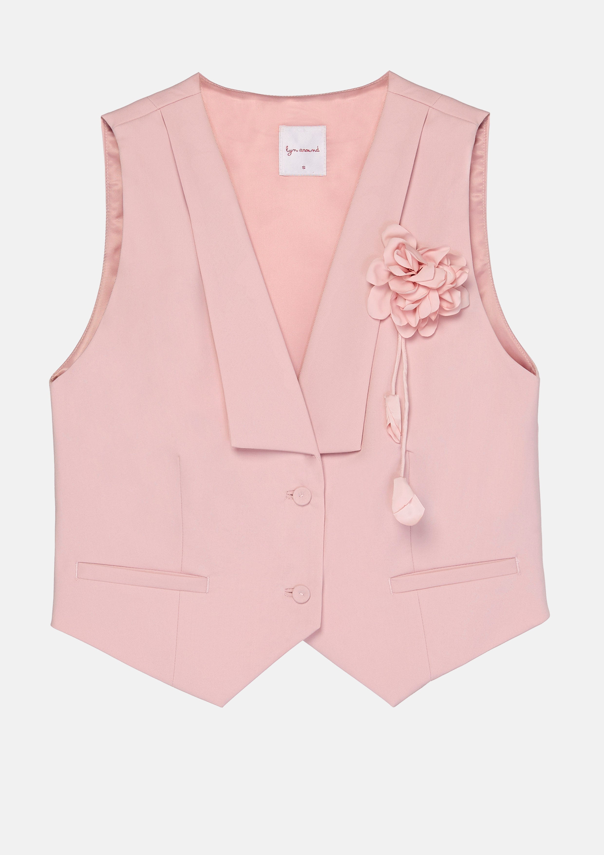 เสื้อกั๊กแขนกุดแต่งแอพพลิเก้ดอกไม้ คอลเลกชัน Opium