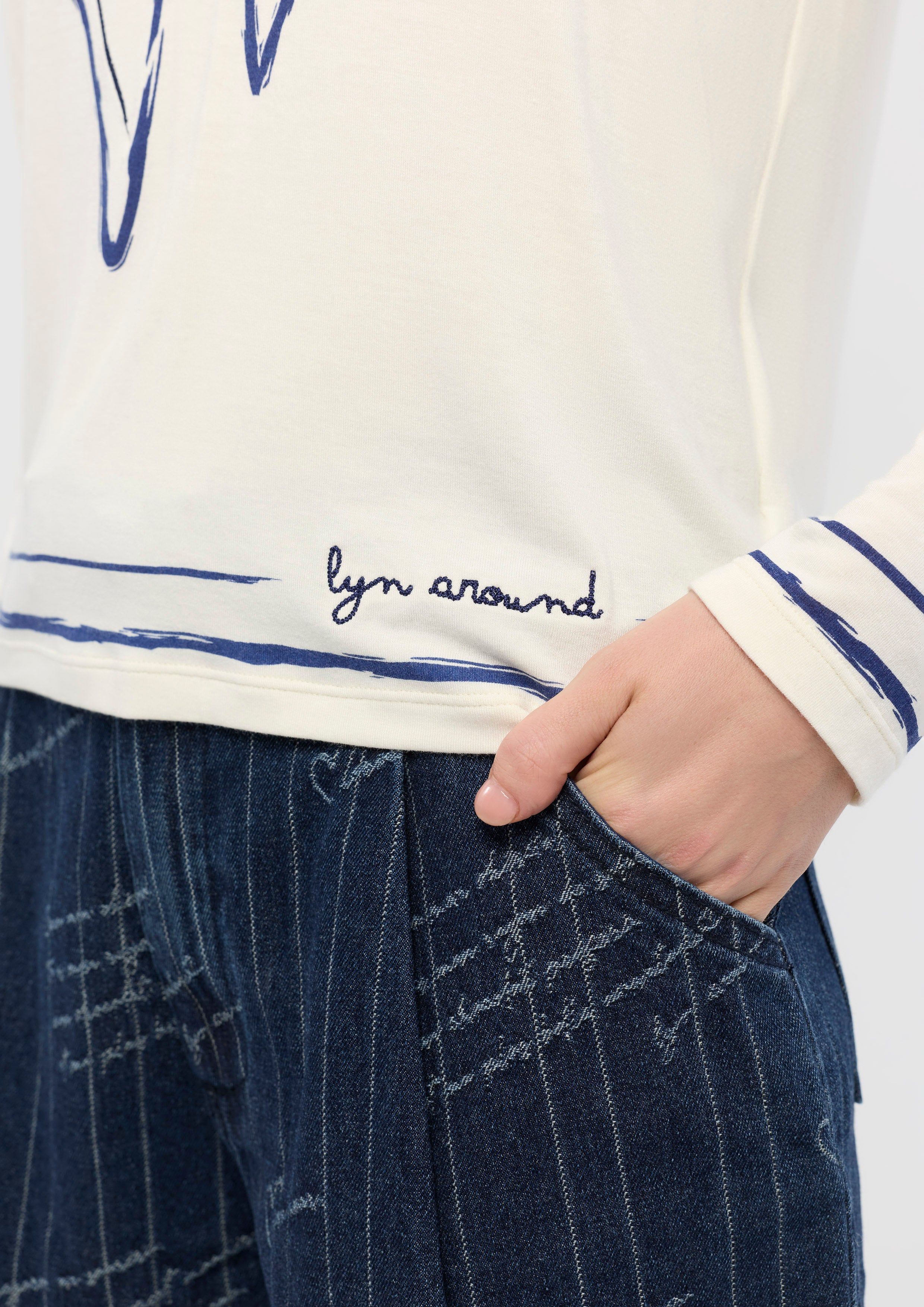 Hand Draw Print Top Mon Petit Ruban