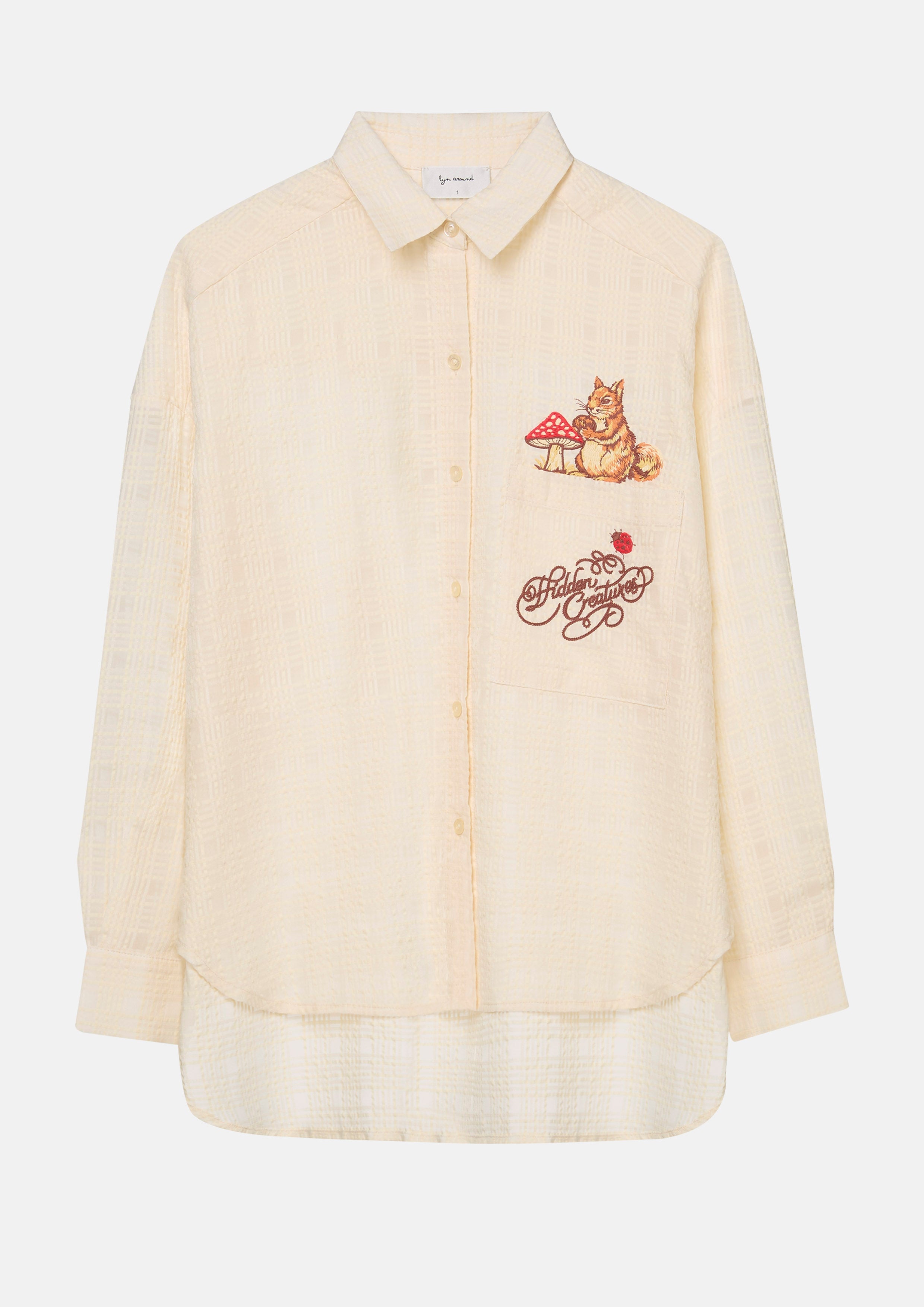 เซ็ทเสื้อเชิ้ตแขนยาวผ้าเชียร์และกางเกงขาสั้น คอลเลกชัน Garden Poetry