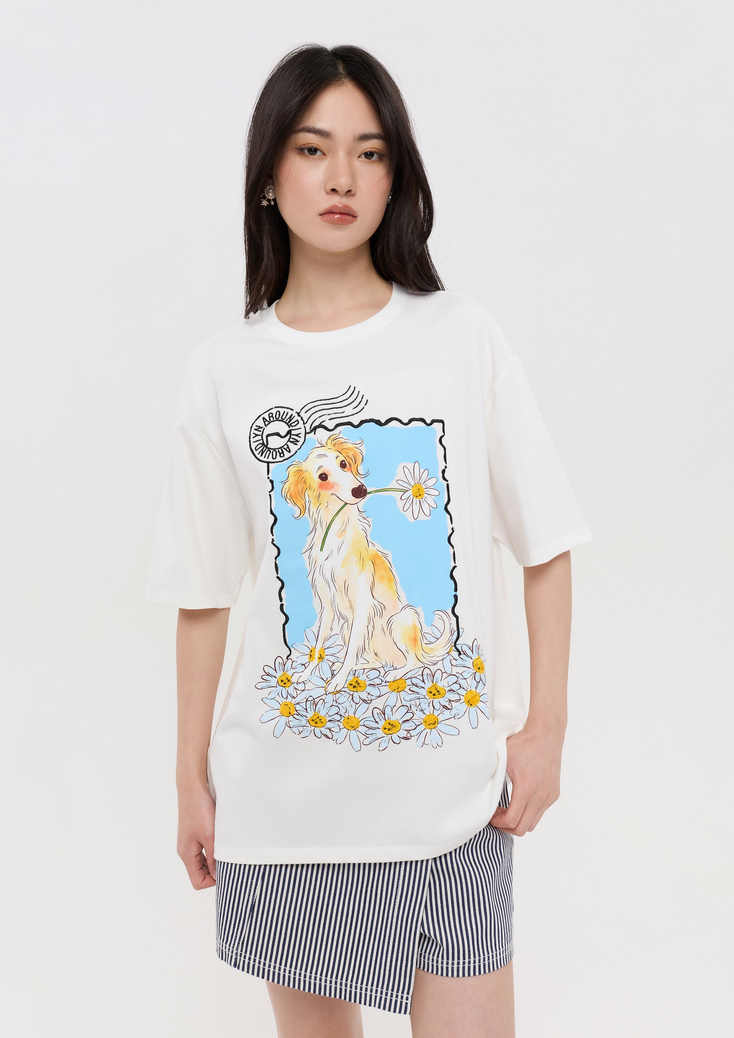 เสื้อยืดแขนสั้นพิมพ์ลาย คอลเลกชัน The Wandering Remix