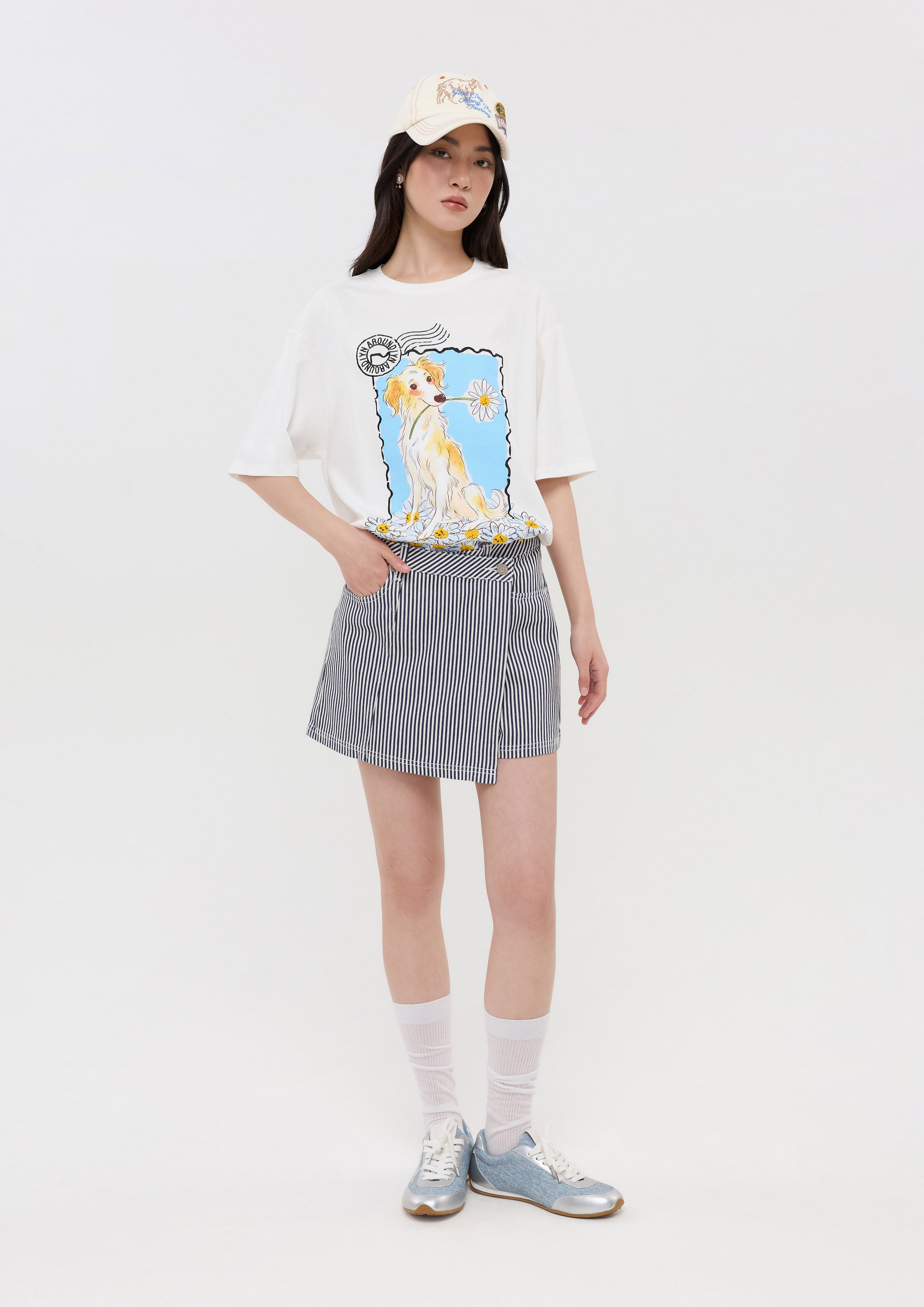 เสื้อยืดแขนสั้นพิมพ์ลาย คอลเลกชัน The Wandering Remix