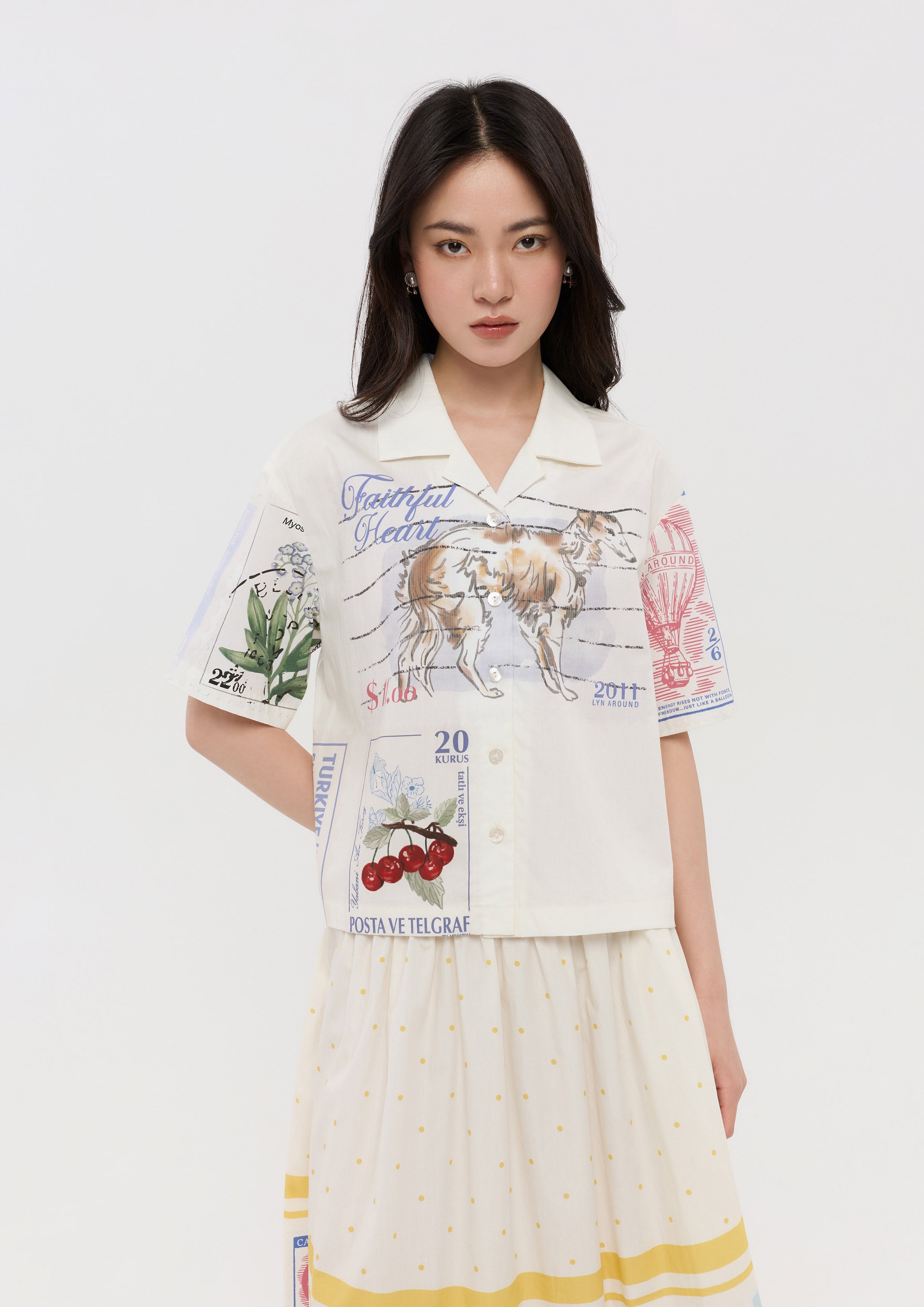 เสื้อเชิ้ตแขนสั้นพิมพ์ลาย คอลเลกชัน The Wandering Remix