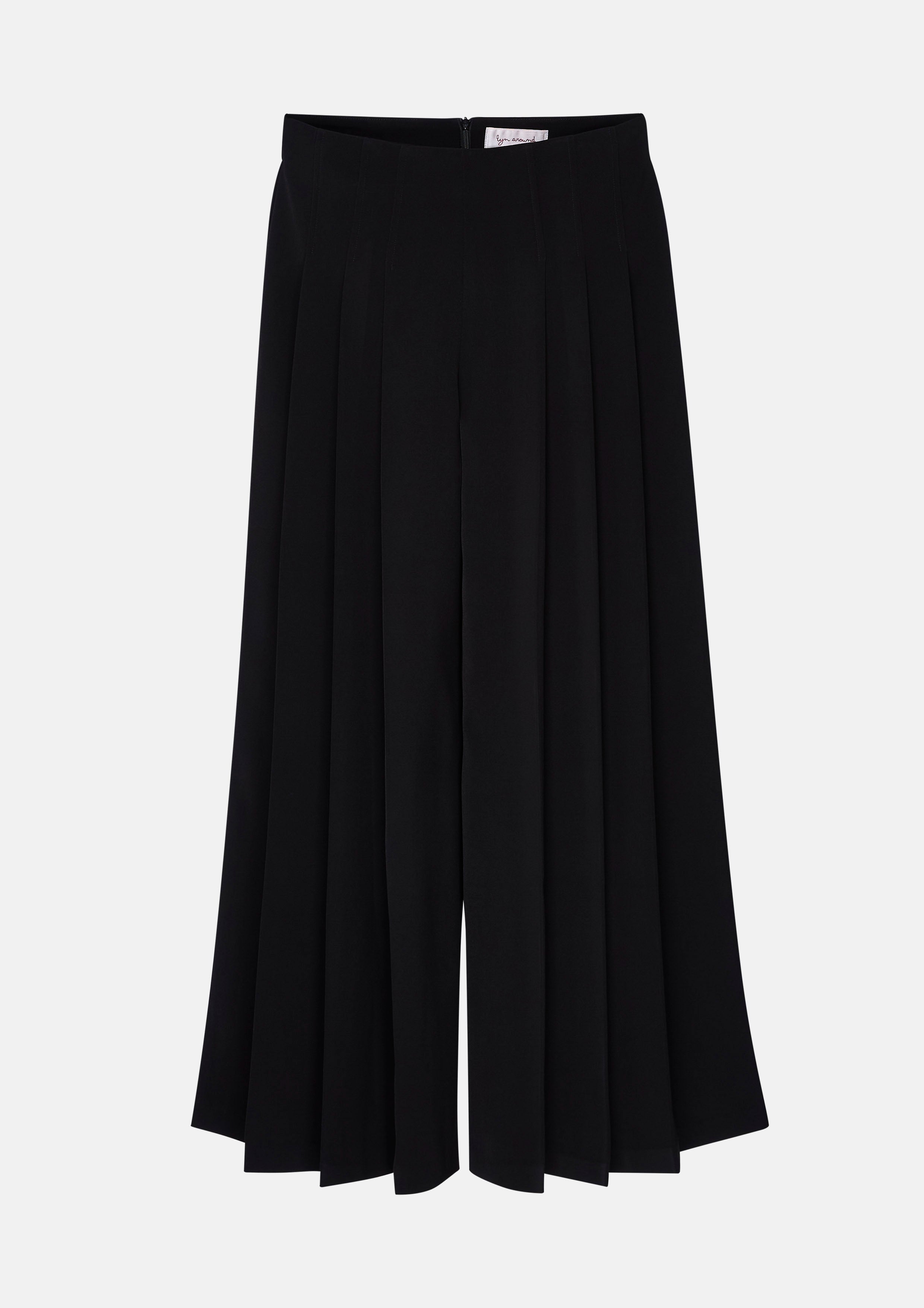 Pleated Flare Leg Trousers Skylore