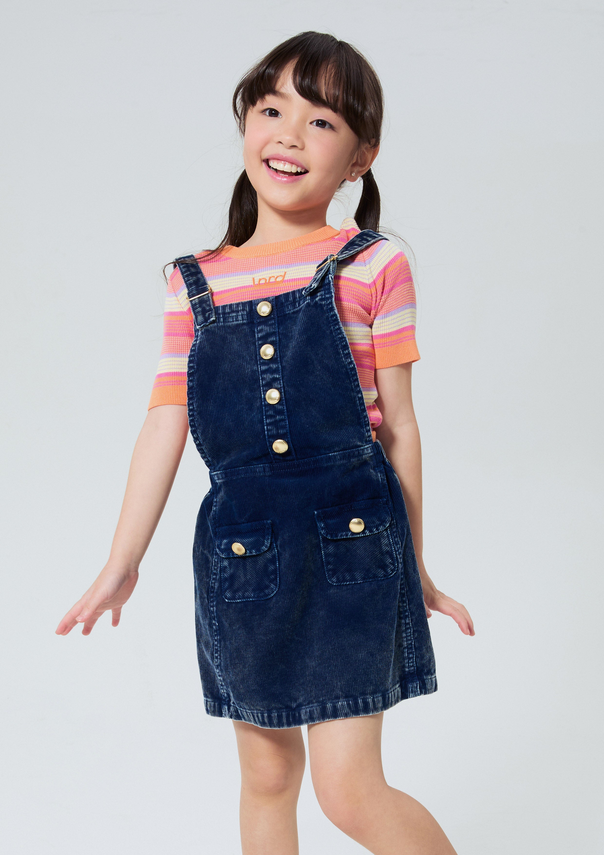 ชุดเอี๊ยมผ้าลูกฟูกสำหรับเด็กผู้หญิง คอลเลกชัน Melting Ice (Cream)