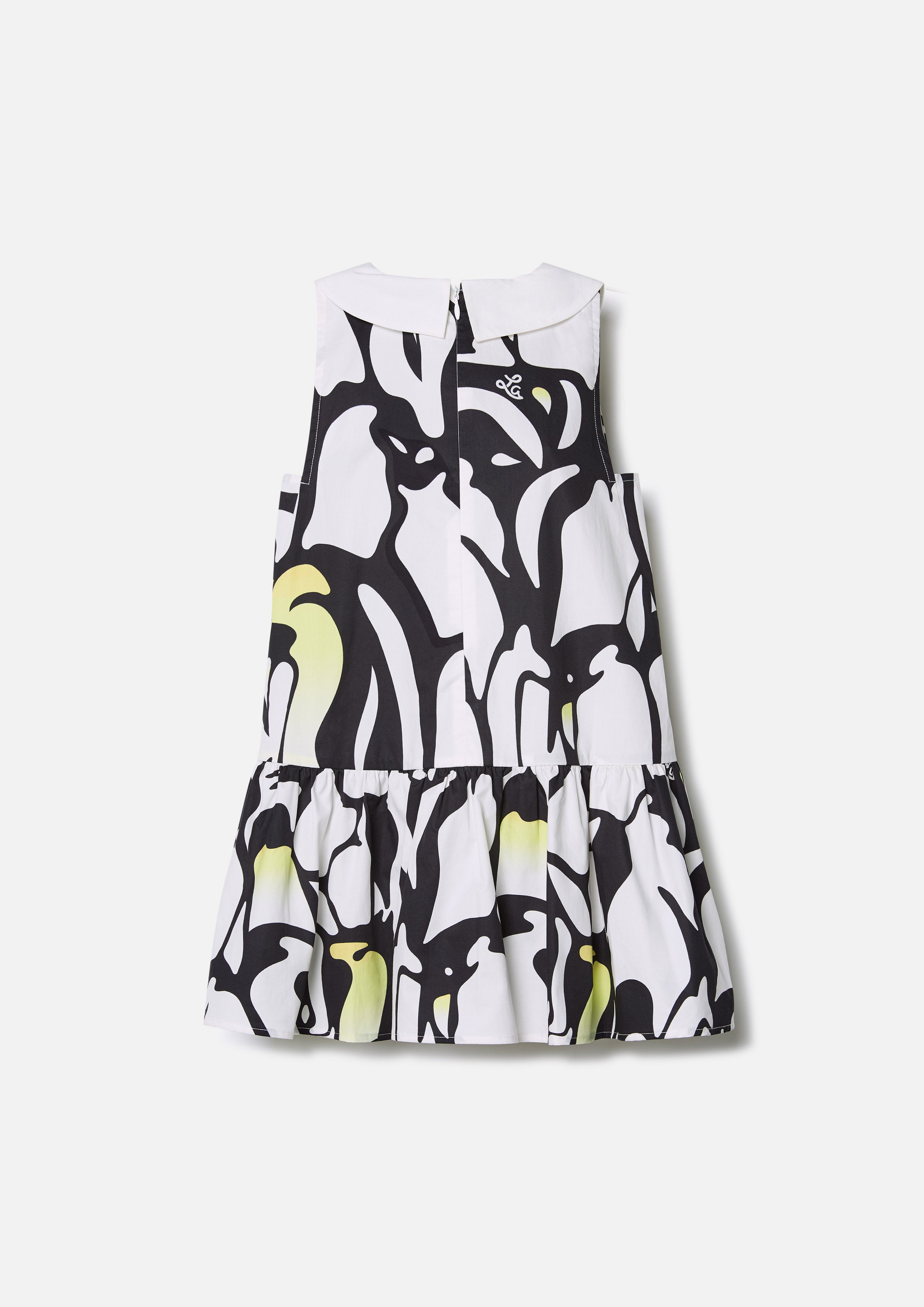 Print Flare Skirt Mini Dress For Mini Girls Artic Noir