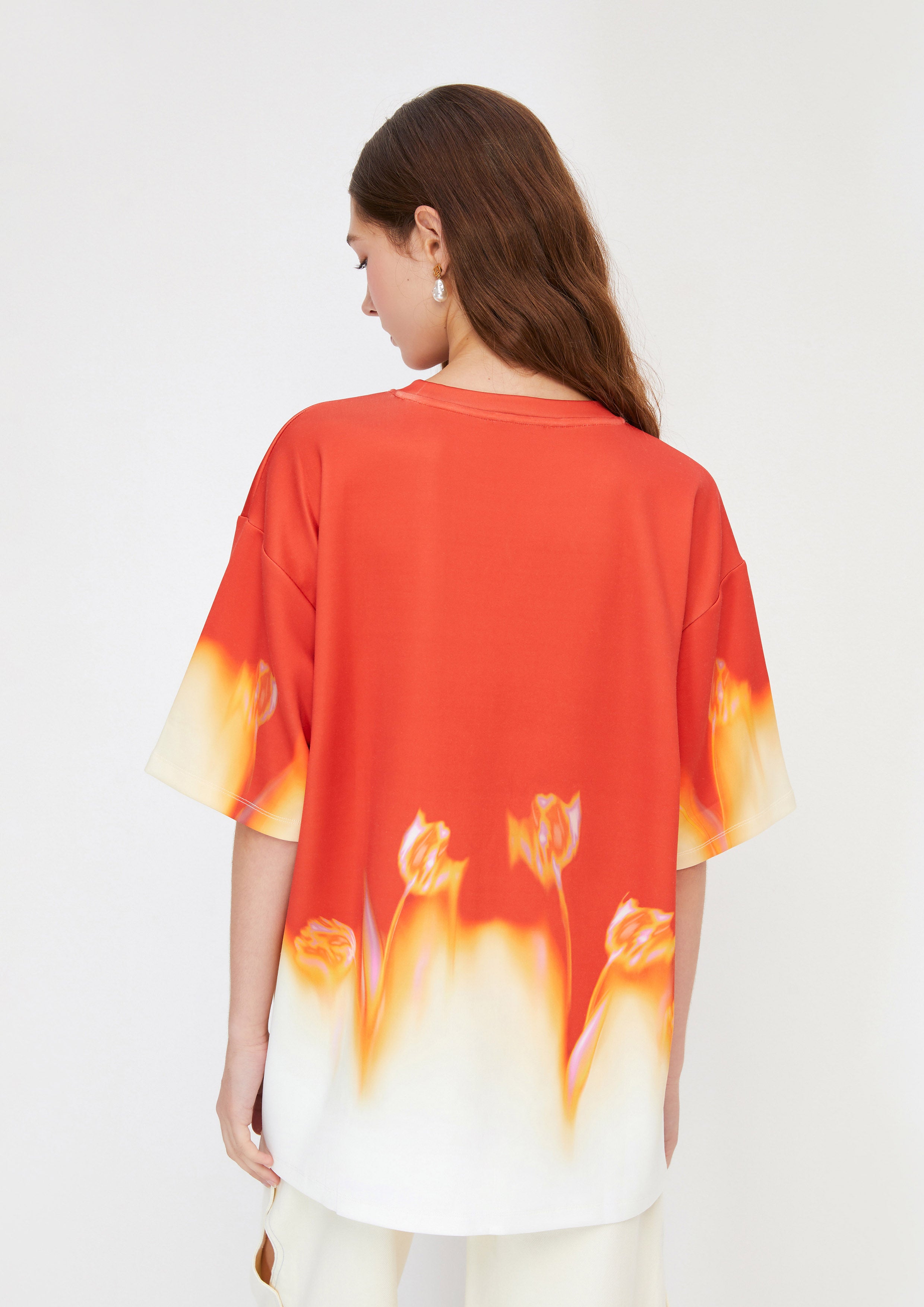 Create Your Signature Look with Faded Flower T-Shirt Melting Bloom 