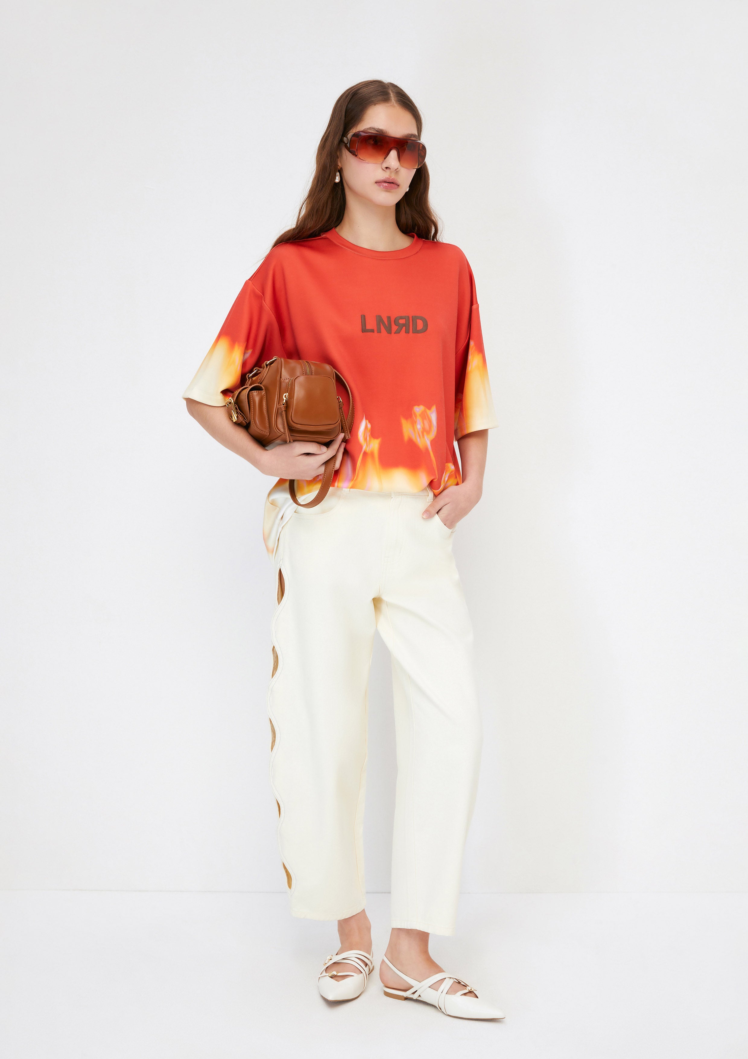 Faded Flower T-Shirt Melting Bloom