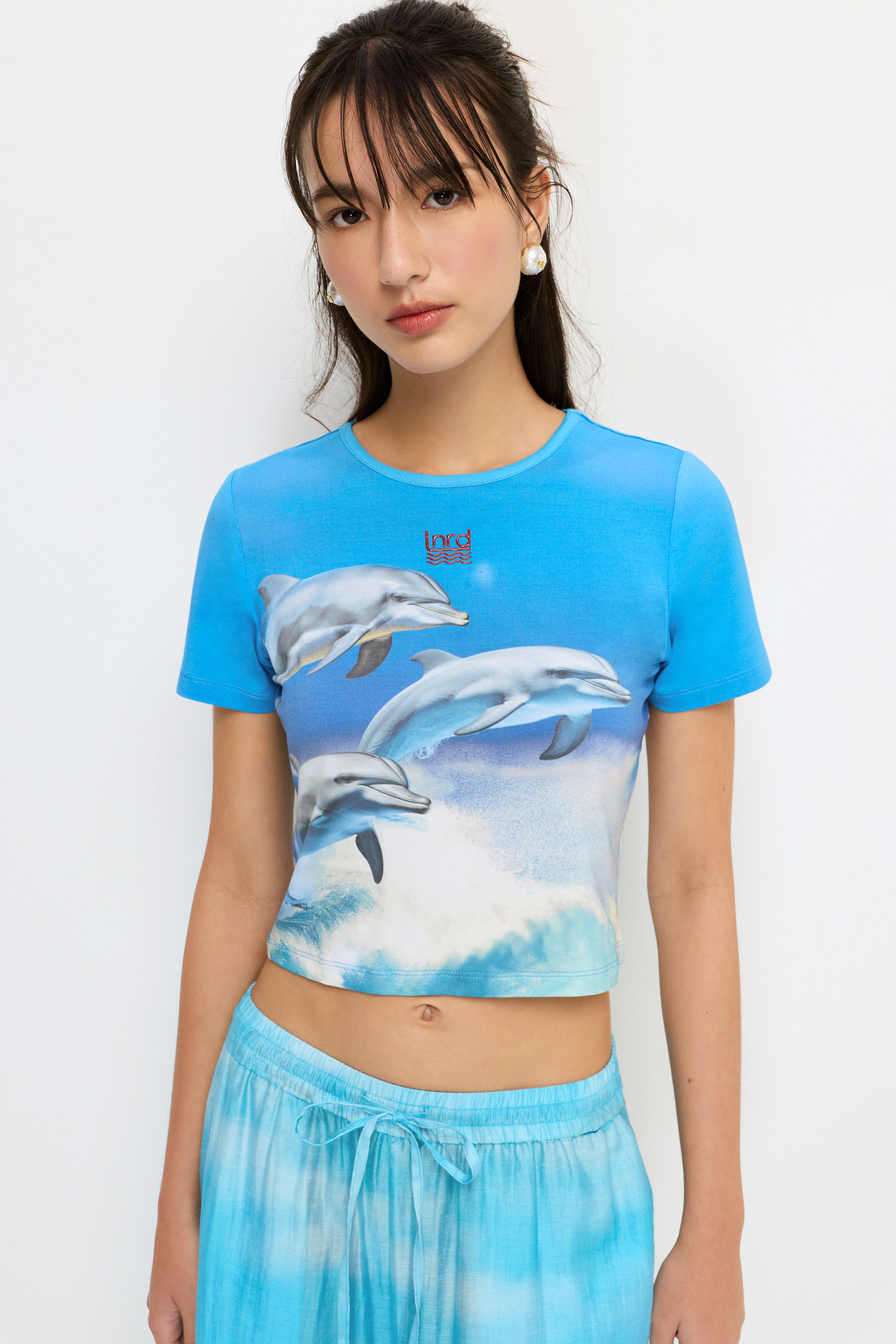 เสื้อยืดครอปพิมพ์ลาย คอลเลกชัน You Deserve a Break