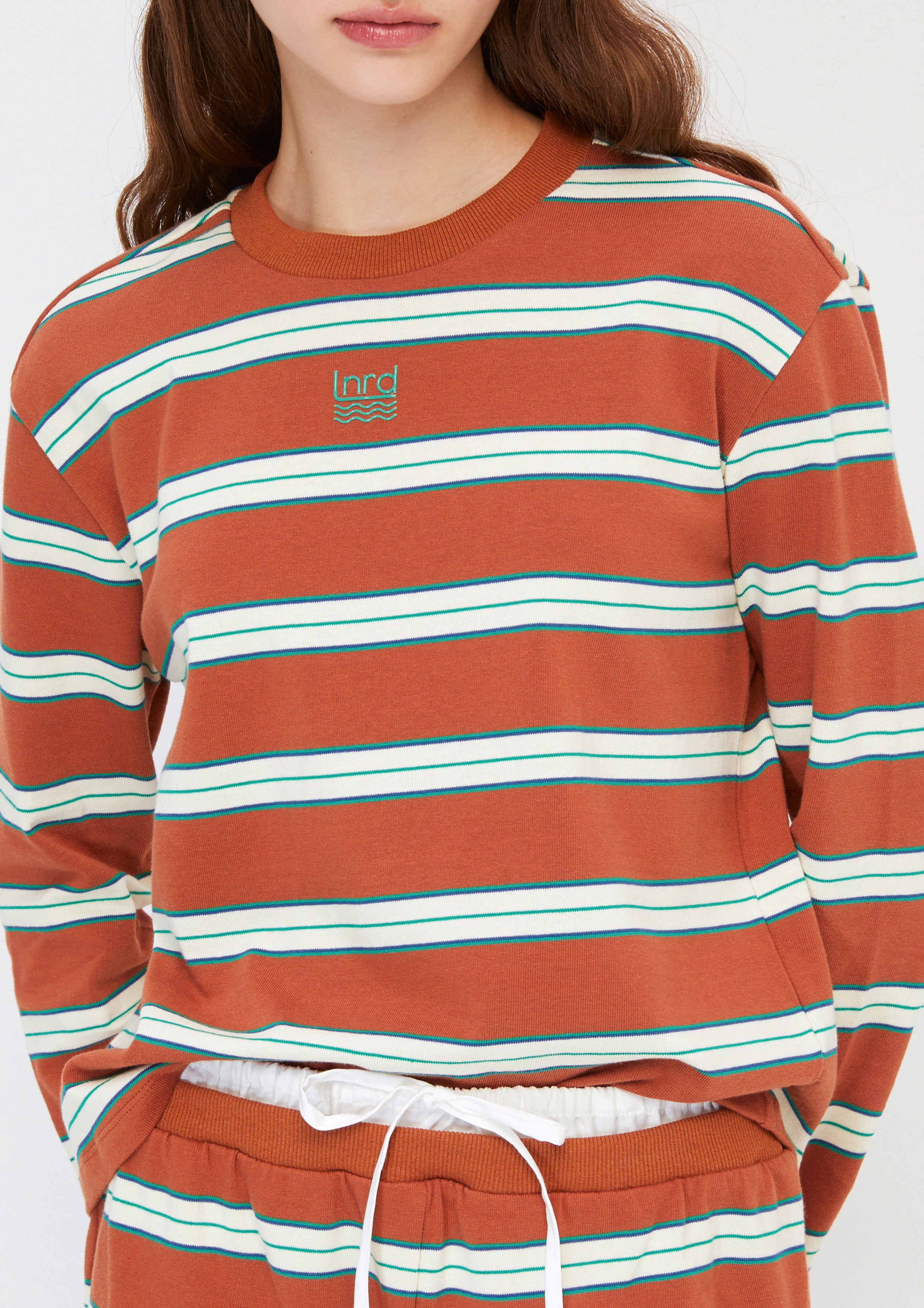 เซ็ทเสื้อแขนยาวลายทางและกางเกงขาสั้น คอลเลกชัน You Deserve a Break