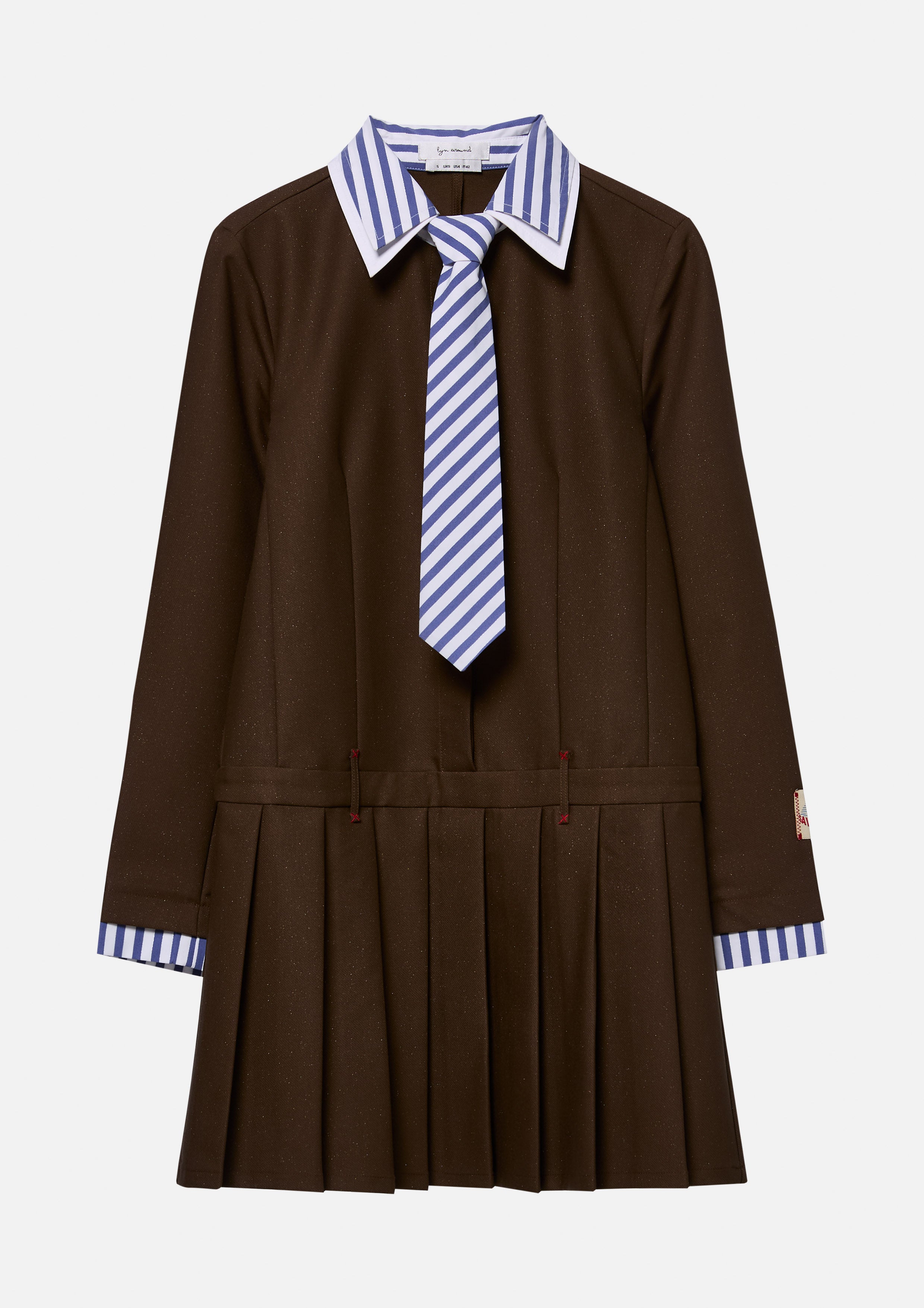 เดรสสั้นกระโปรงพลีทปกคอเนคไท คอลเลกชัน You Deserve a Break