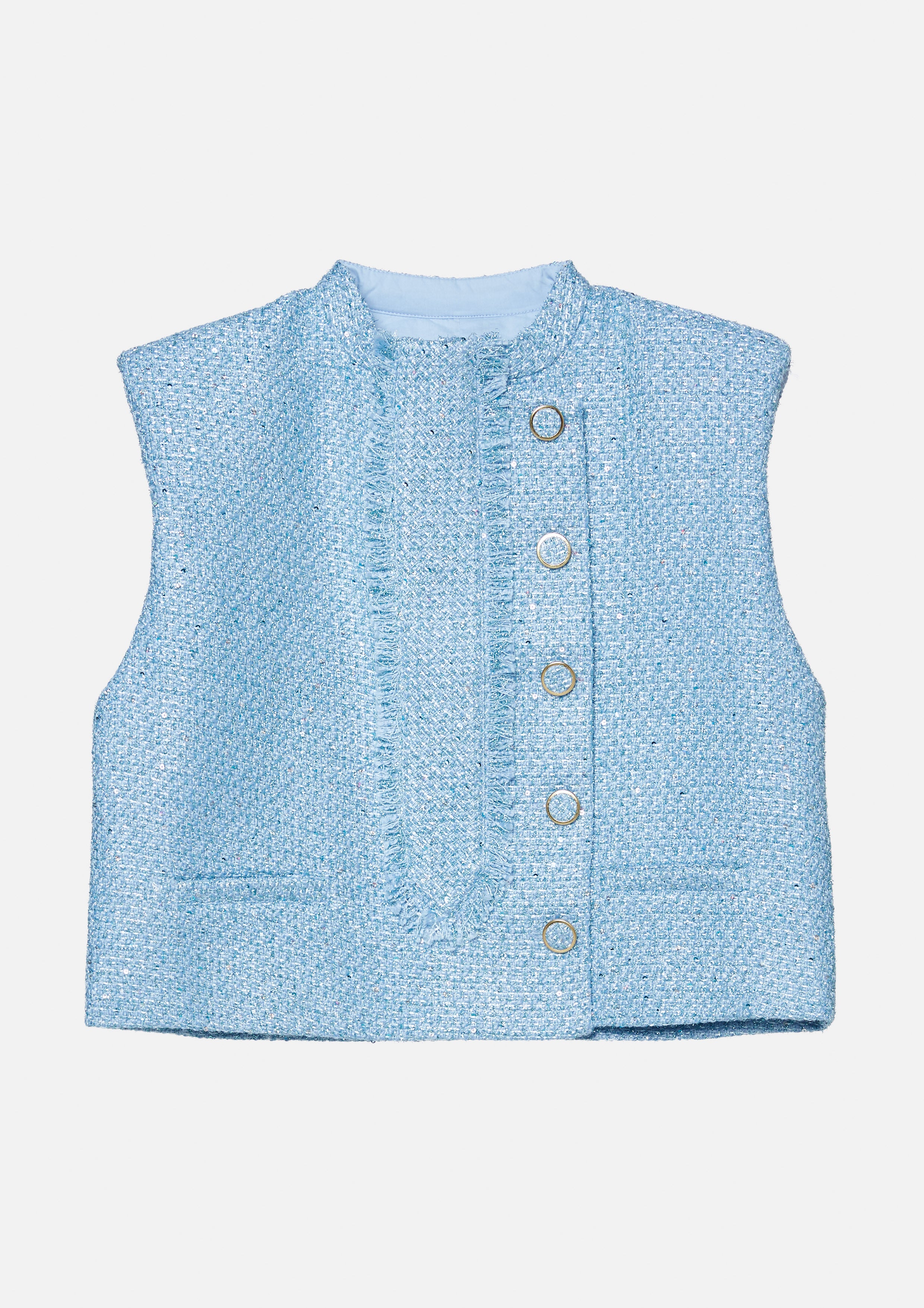 Create Your Signature Look with Tweed Vest Crystaline | Lyn around